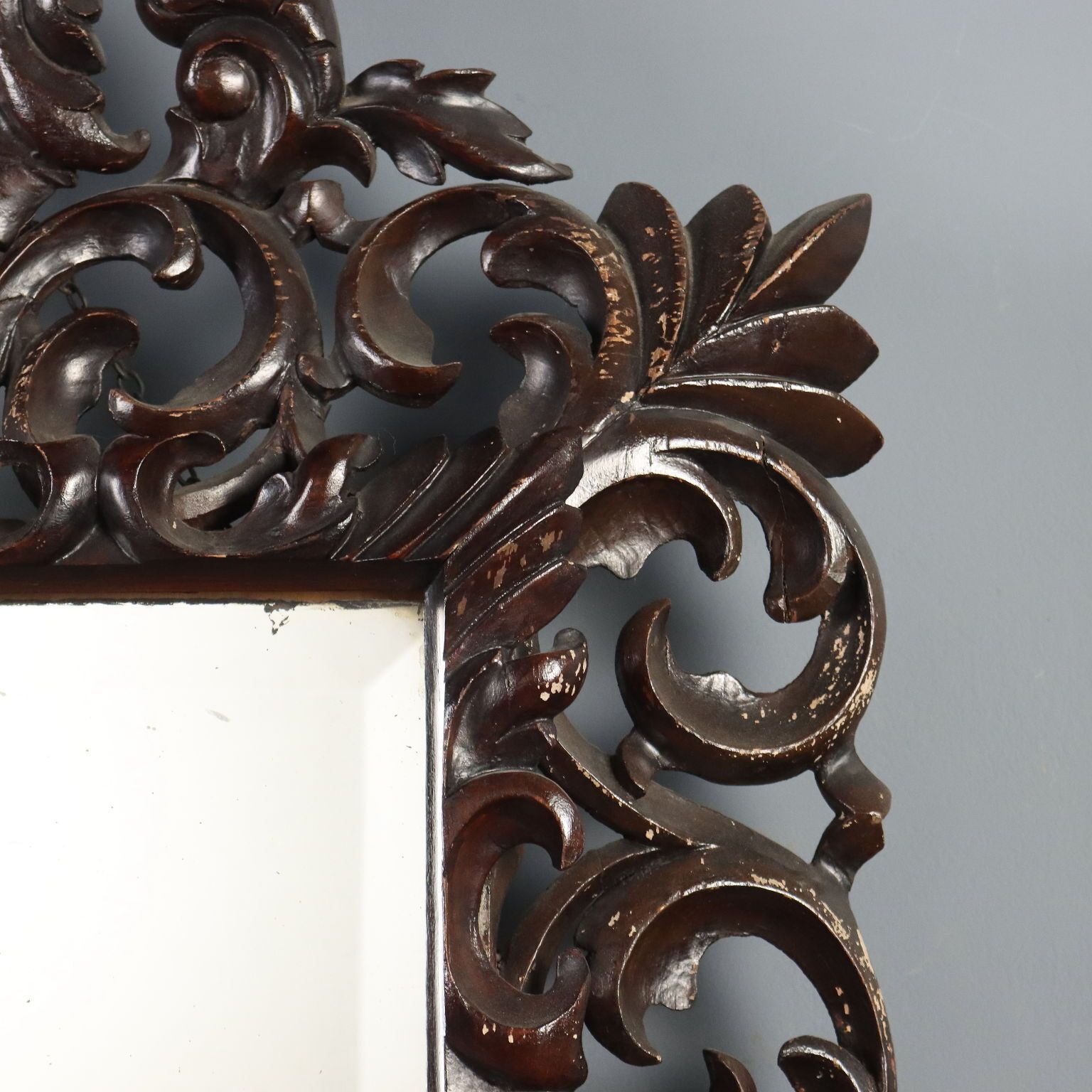Miroir de style baroque en bois laqué, Italie, début du XXe siècle photo buy