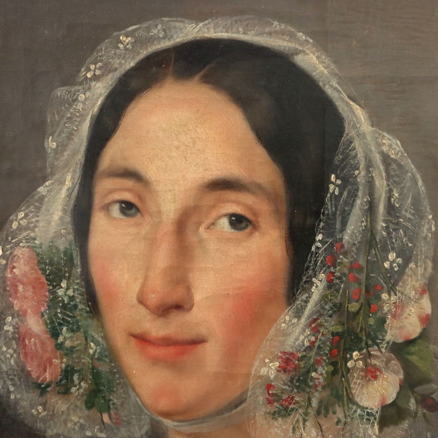 Schilderij, Portret Van Een Jonge Vrouw photo Kunst
