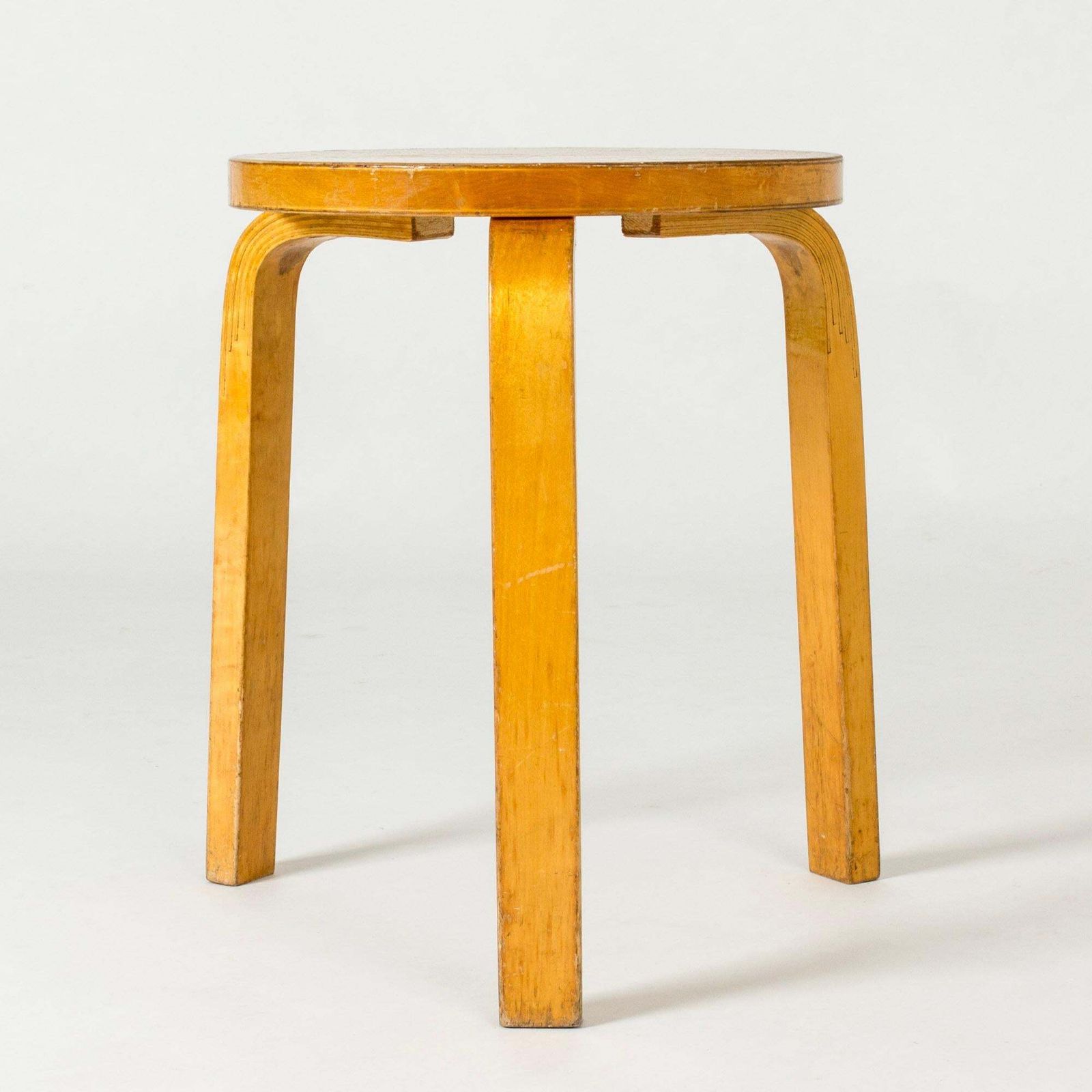Midcentury Modern Stools By Alvar Aalto, Sweden, 1940s photo buy
