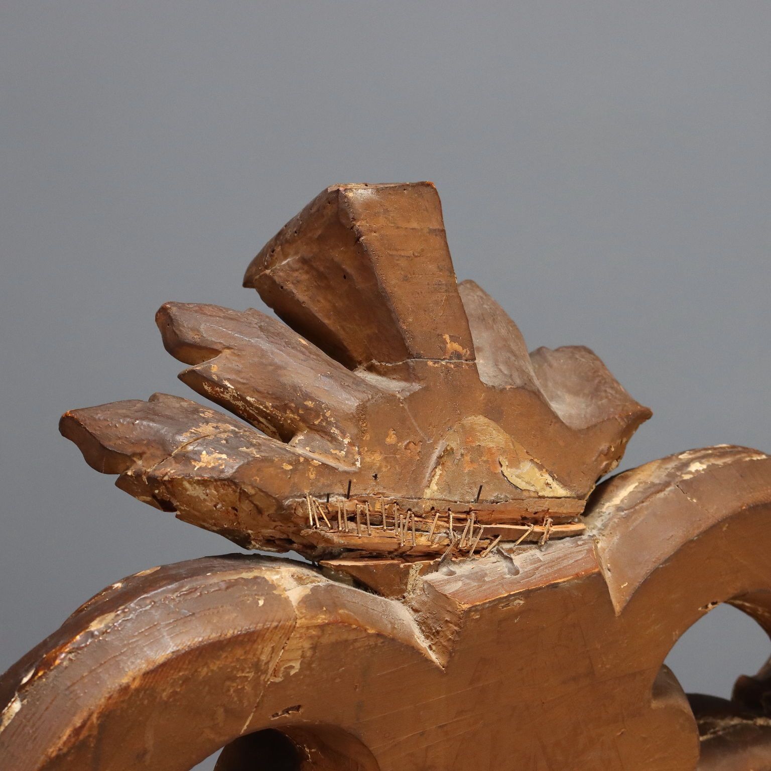 Meubels Bank Barokstijl Verguld Hout Stof XIX XX Eeuw photo
