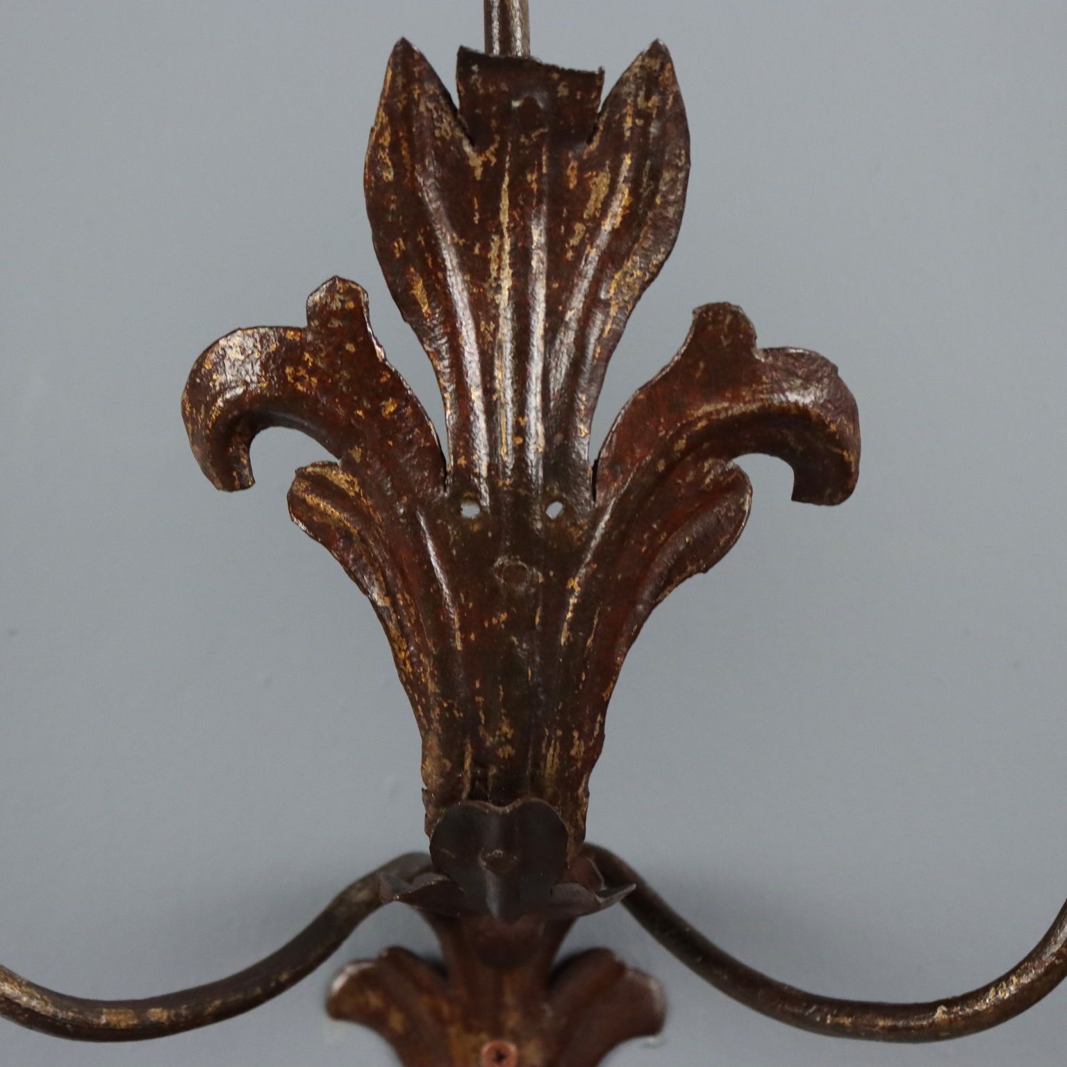 Antique Wall Lamps Iron Metal Italy XIX Century photo vintage