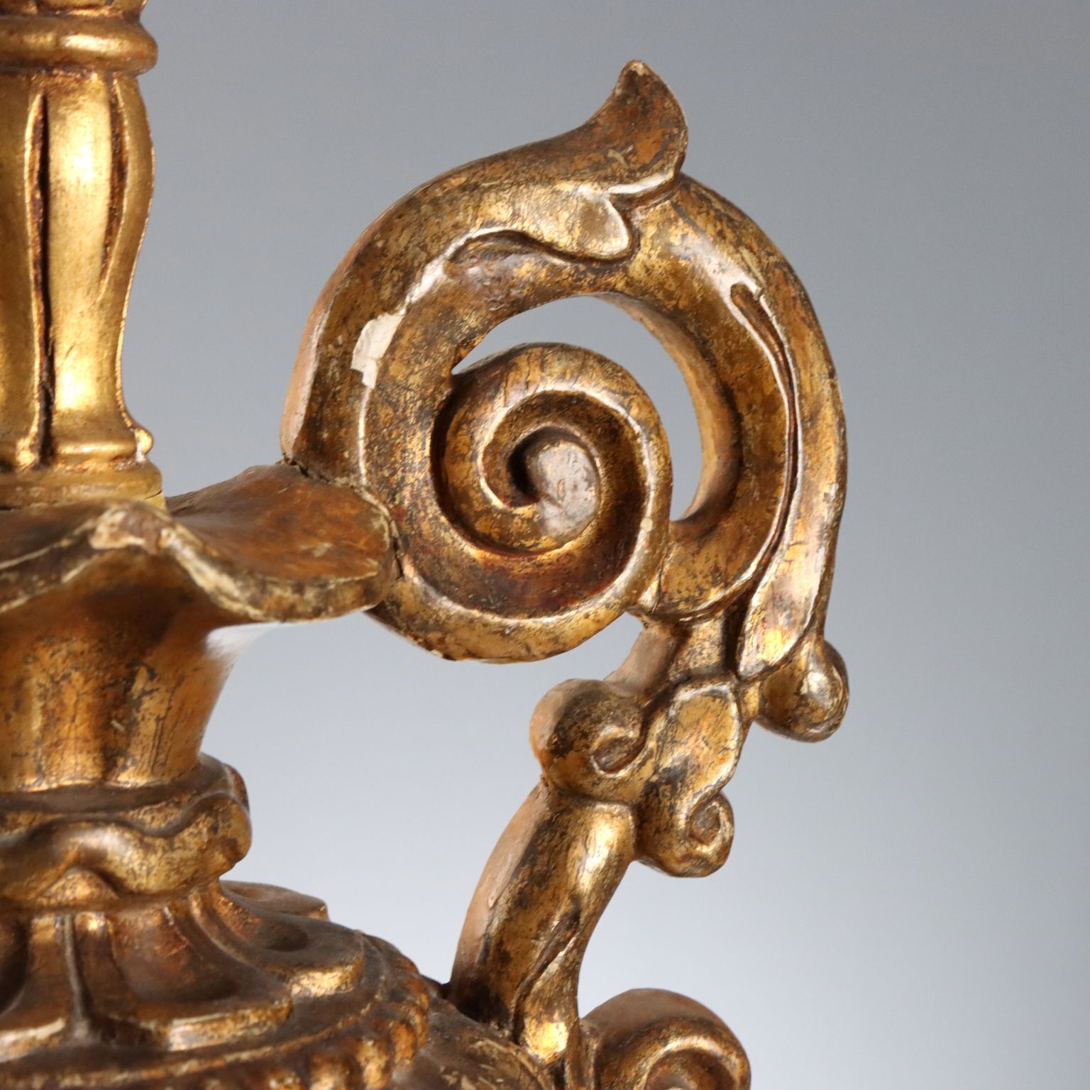 Neoclassicistische Vergulde Houten Lamp 19e Eeuw photo Verlichting