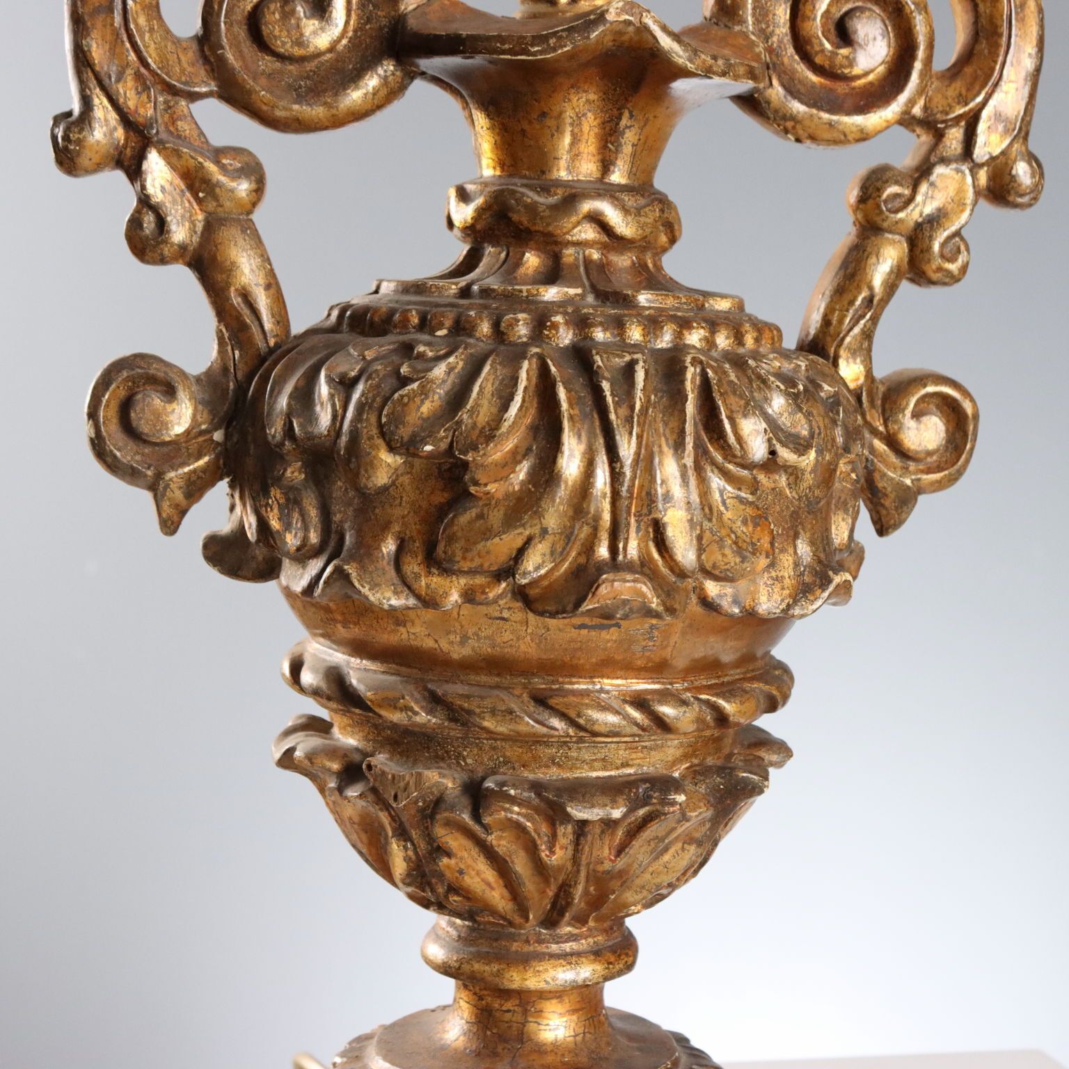 Neoclassicistische Vergulde Houten Lamp 19e Eeuw photo 560.0