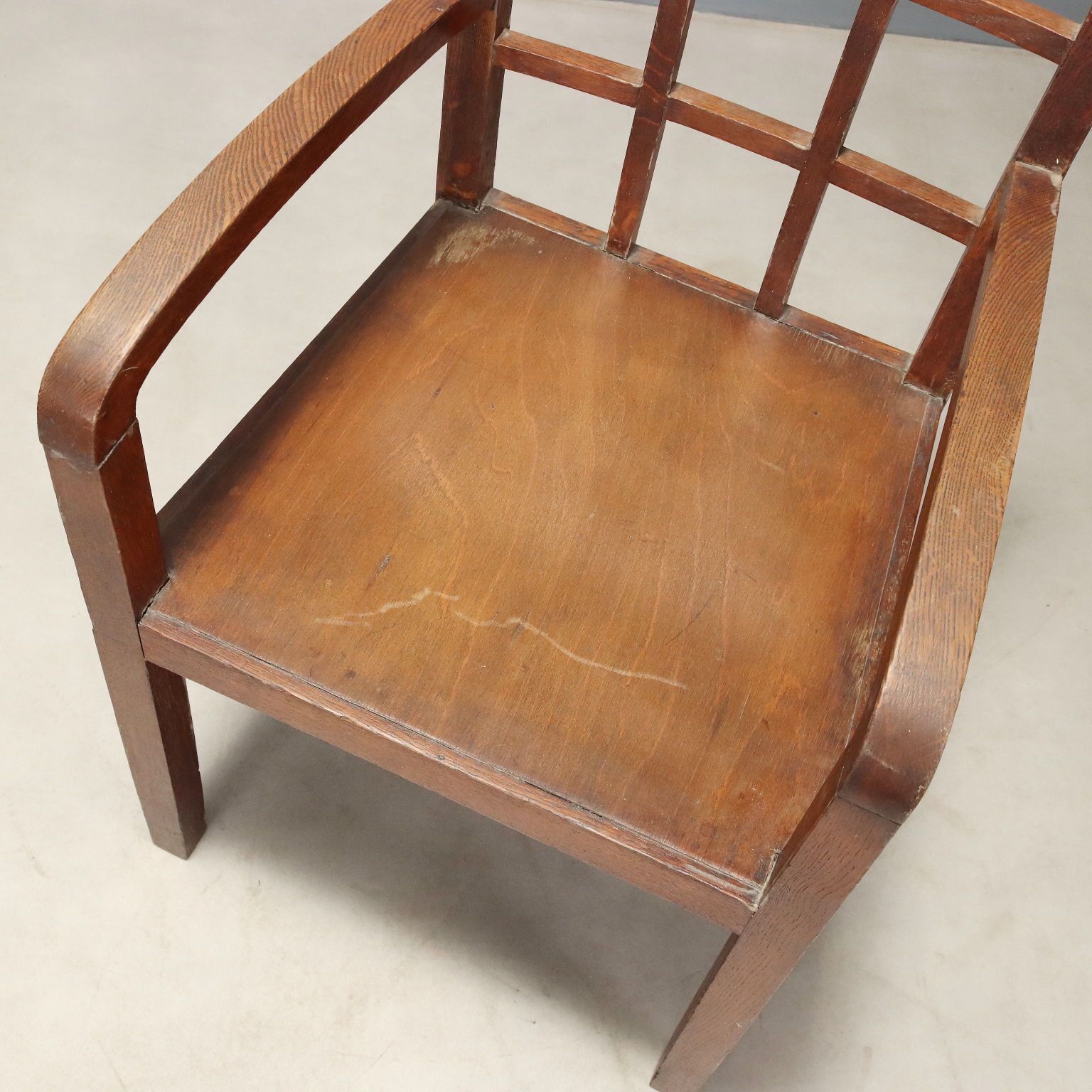 Paar Art Deco Fauteuils In Eiken   Italië 20e Eeuw photo buy