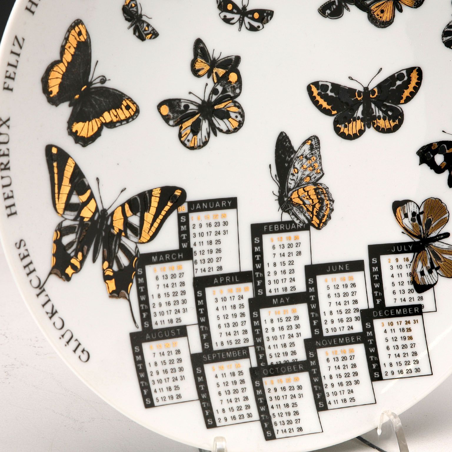 Piero Fornasetti Plate, Calendar Series photo Home Decor