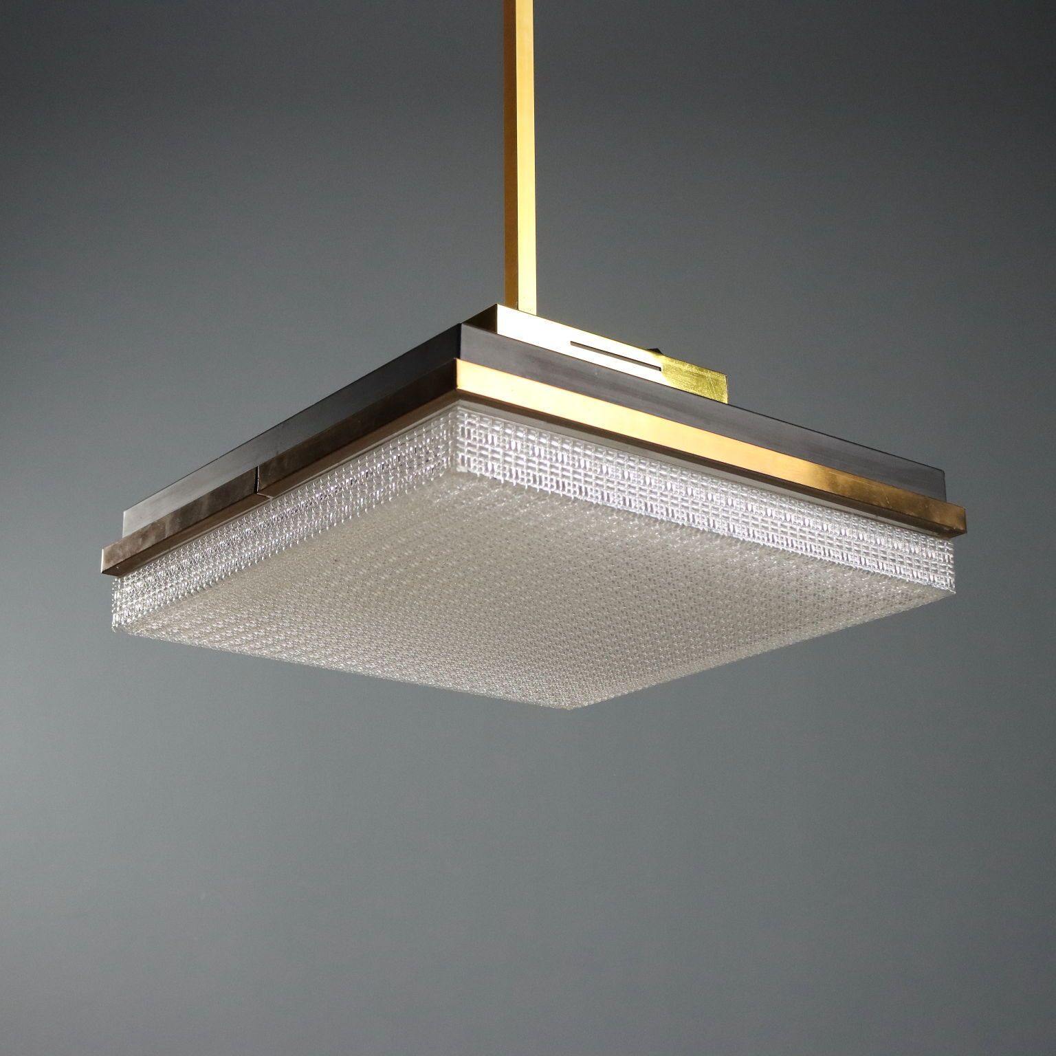 Vintage plafondlamp, geëmailleerd metaal, Italiaans design, ca. jaren 1950 photo buy