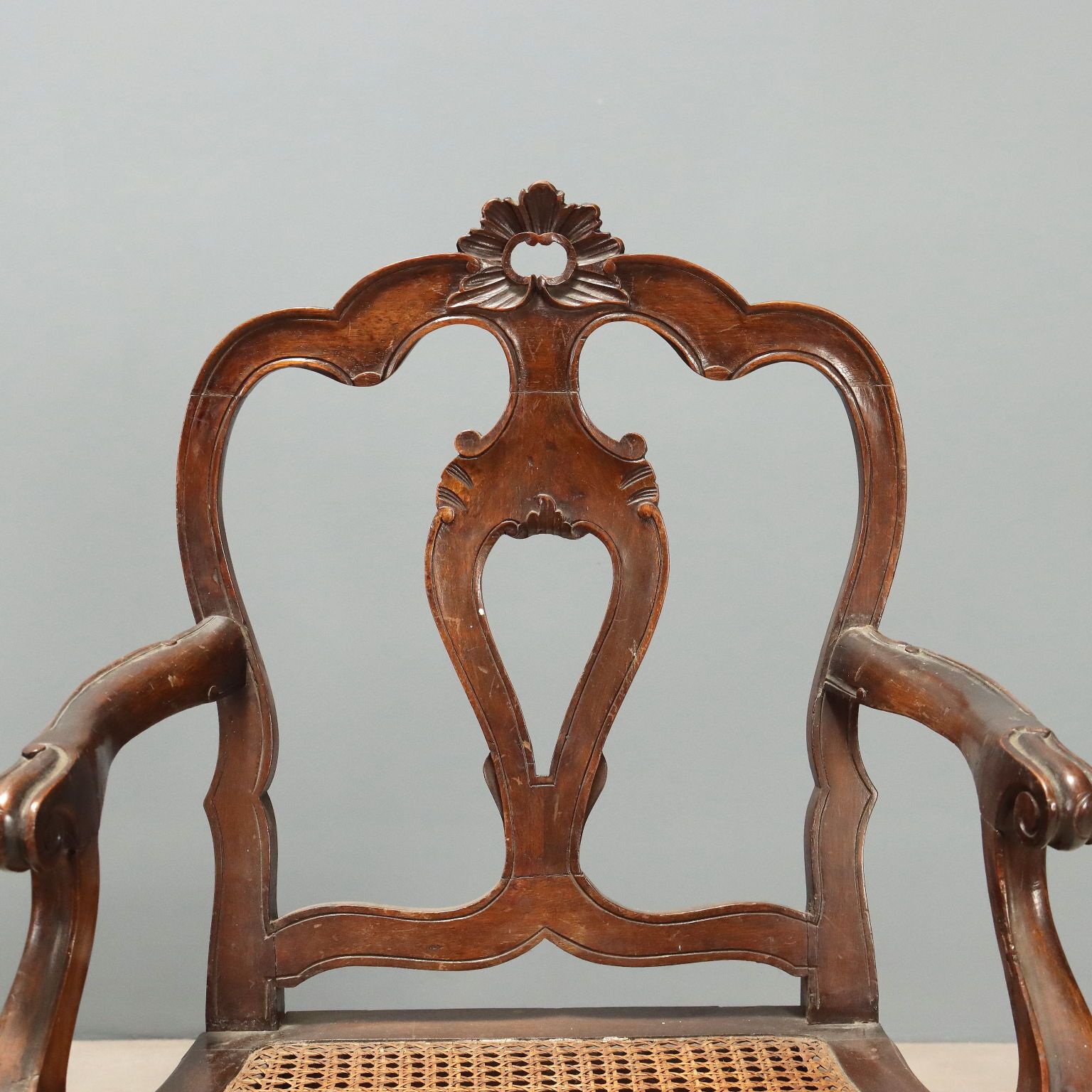Barokke Fauteuils Walnoot Italië Eind 19e Eeuw photo 390.0