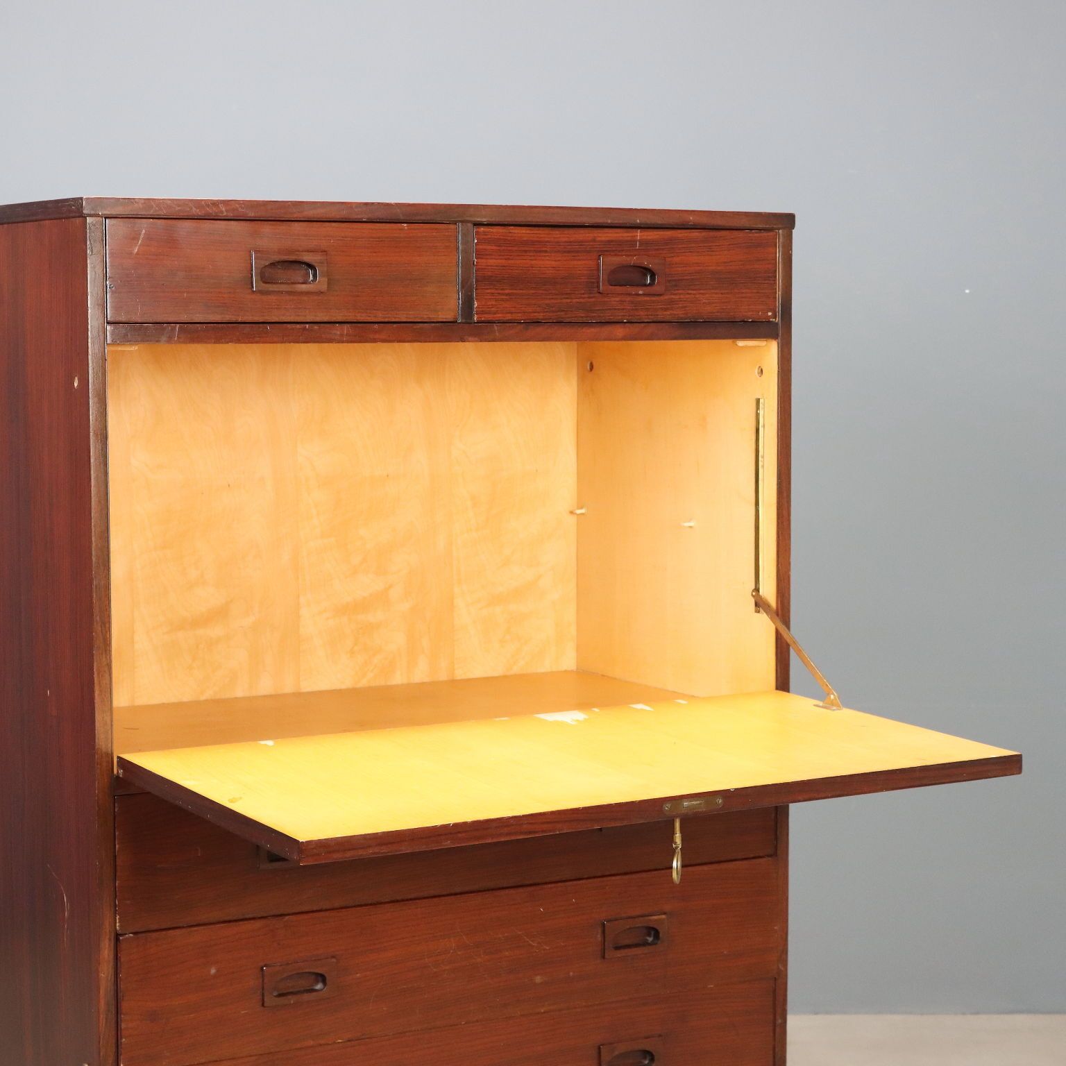 Vintage kast mahonie lades design Italië jaren 1960 photo Meubels