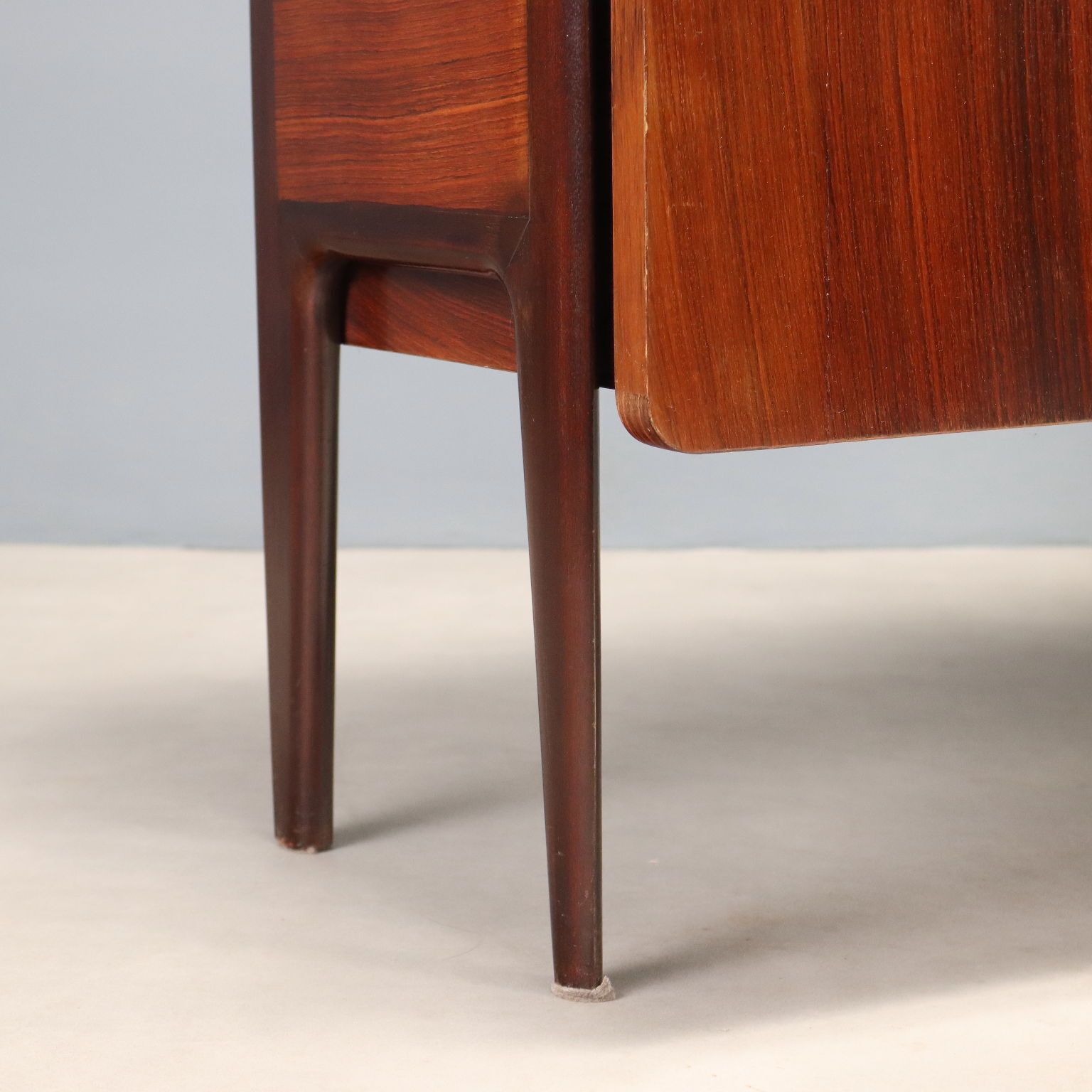 Furniture Vintage Cabinet F.Lli Rizzi Mahogany Brass Design Italy 1950s photo