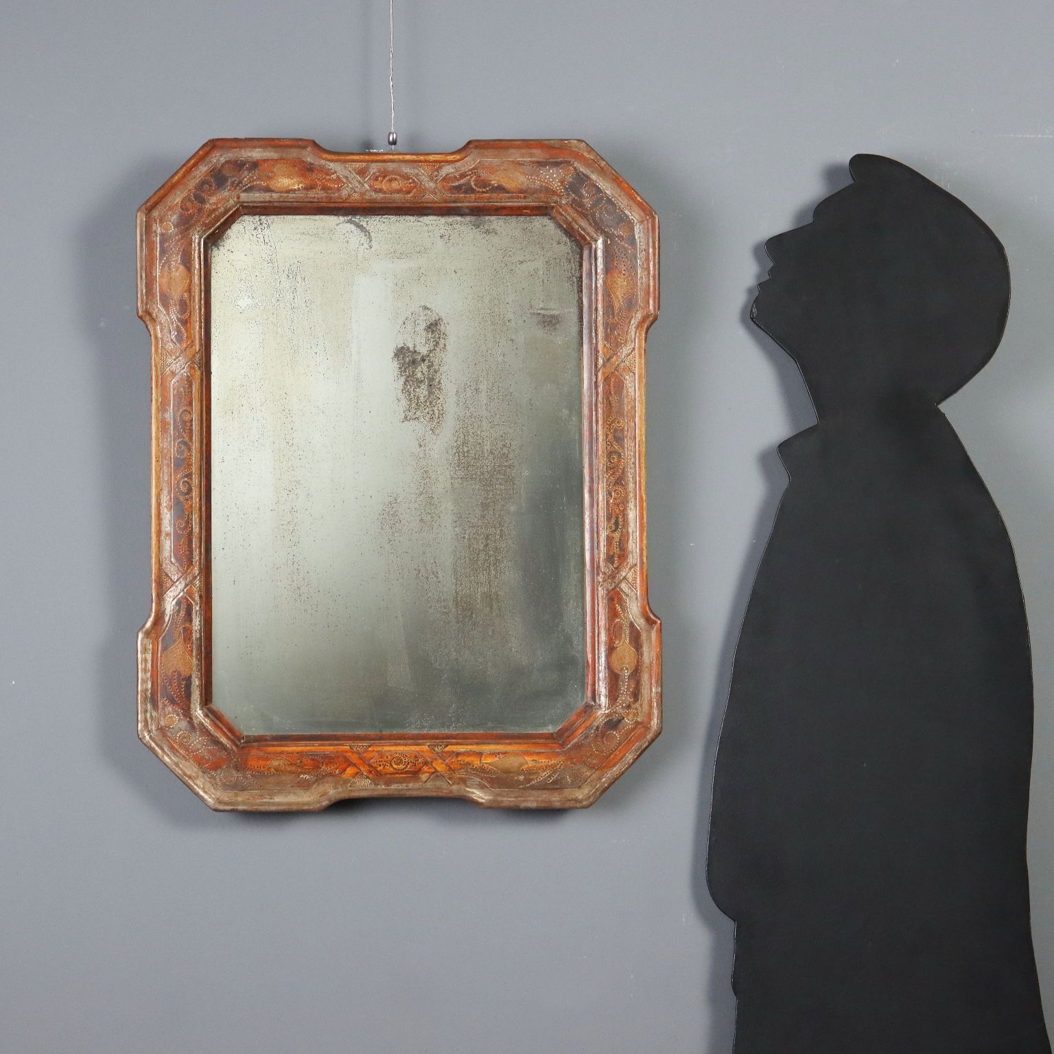Antiek Cabaretspiegeltje Verzilverd Frankrijk 19e Eeuw photo furniture