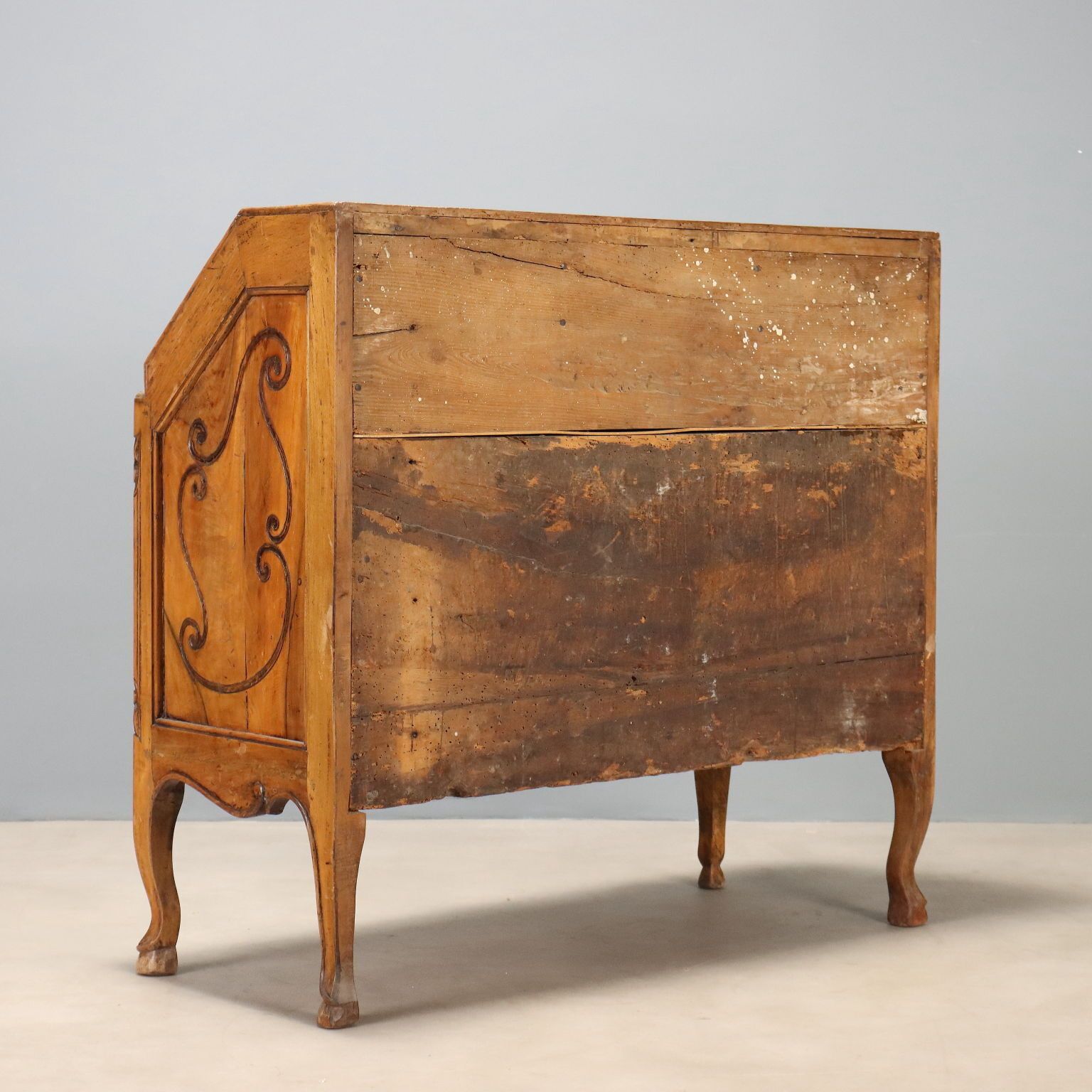 photo buy Secrétaire d'époque à abattant en bois ébénisé, 6 tiroirs, XVIIIe siècle