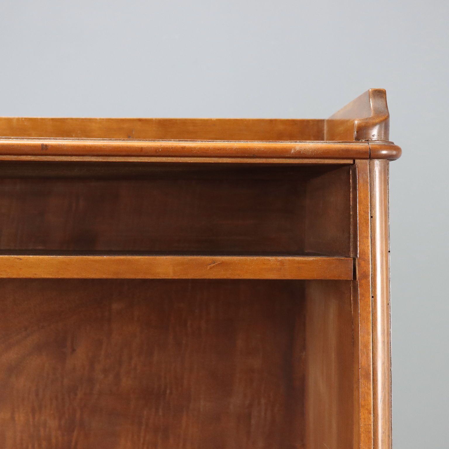 Open Walnut Bookcase With Balustrade   Italy 20th Century photo Furniture