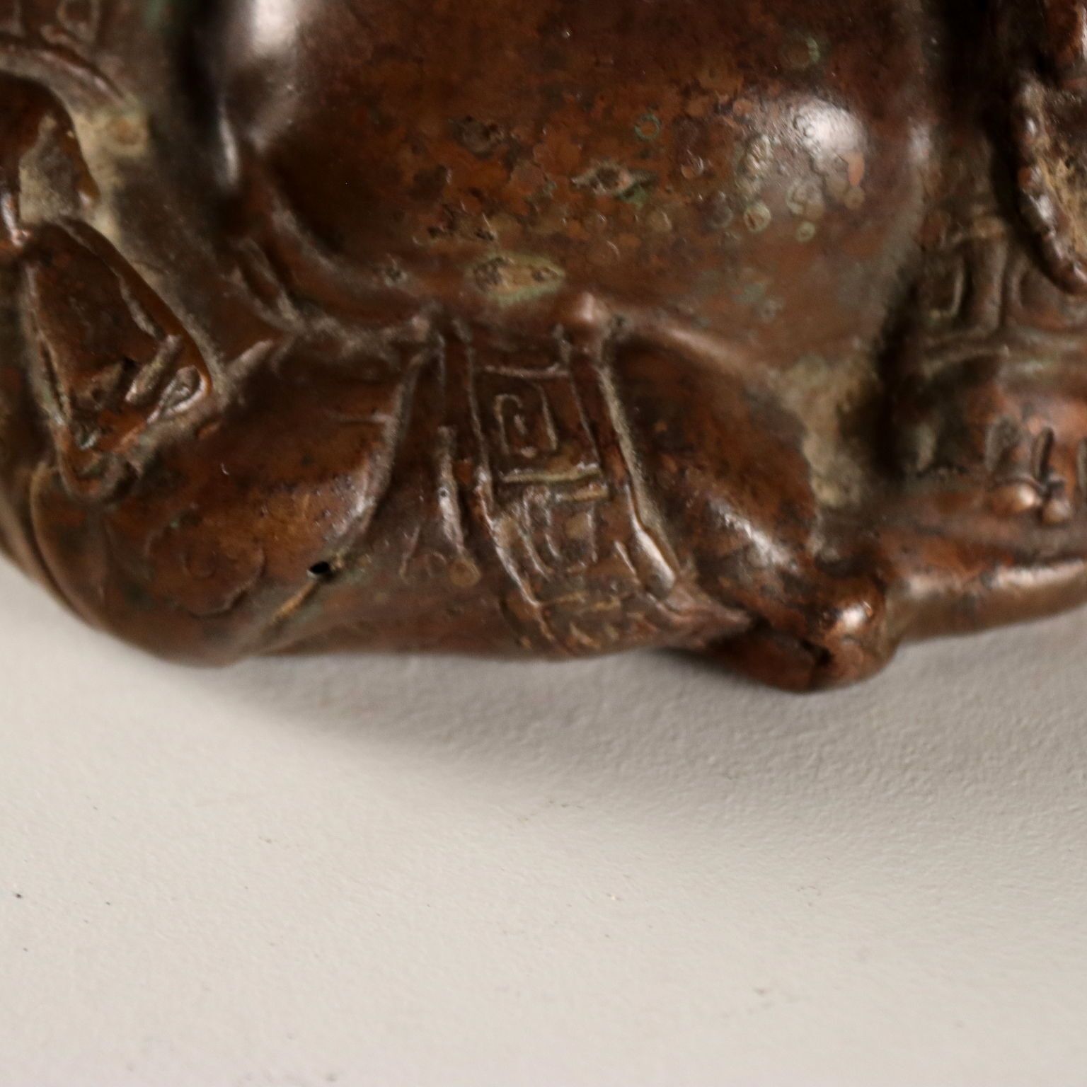 Bronze Sculpture Of The Immortal Monk Budai photo vinterior