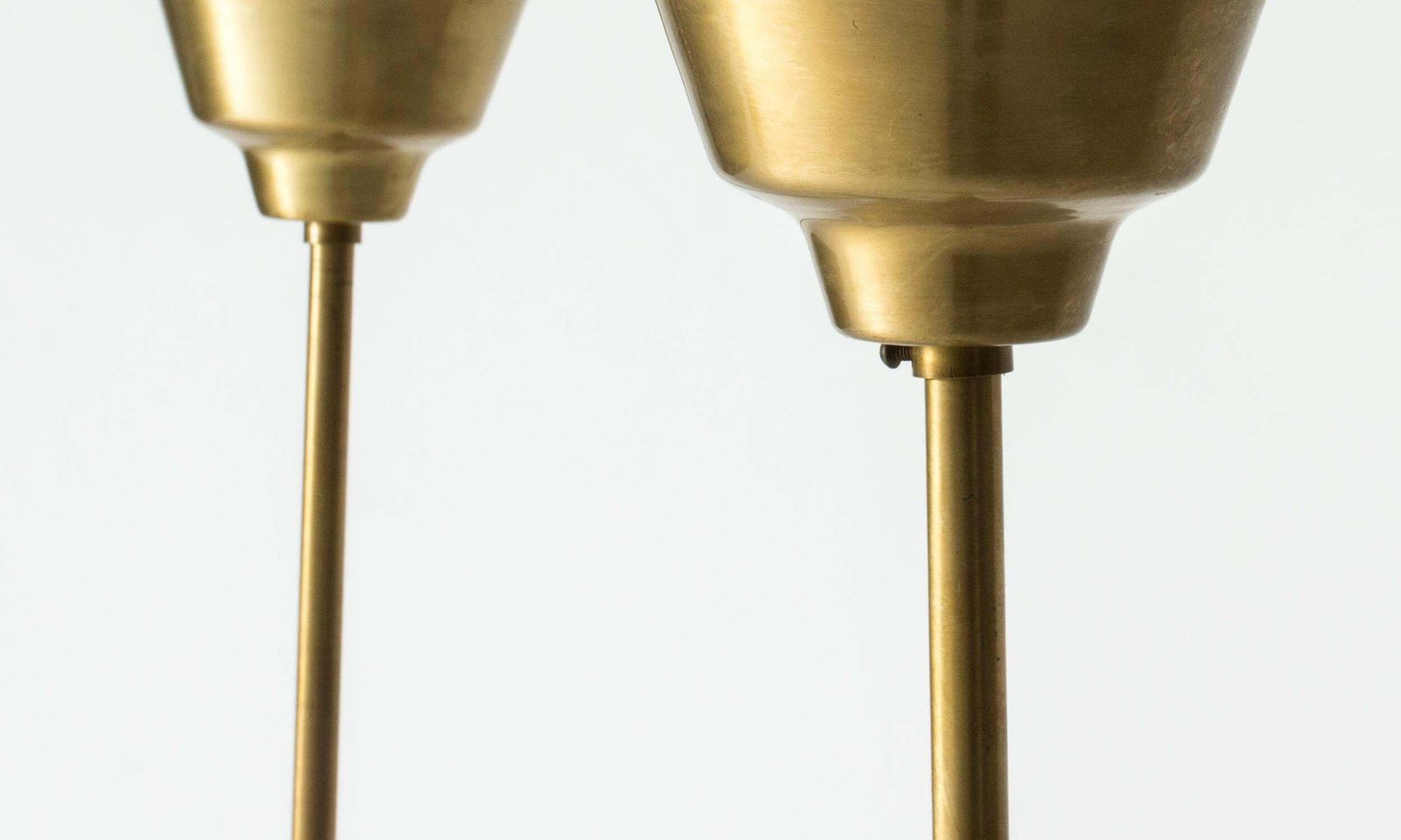 Pair Of Scandinavian Chandeliers By Hans Bergström, Ateljé Lyktan, Sweden, 1950s photo vintage