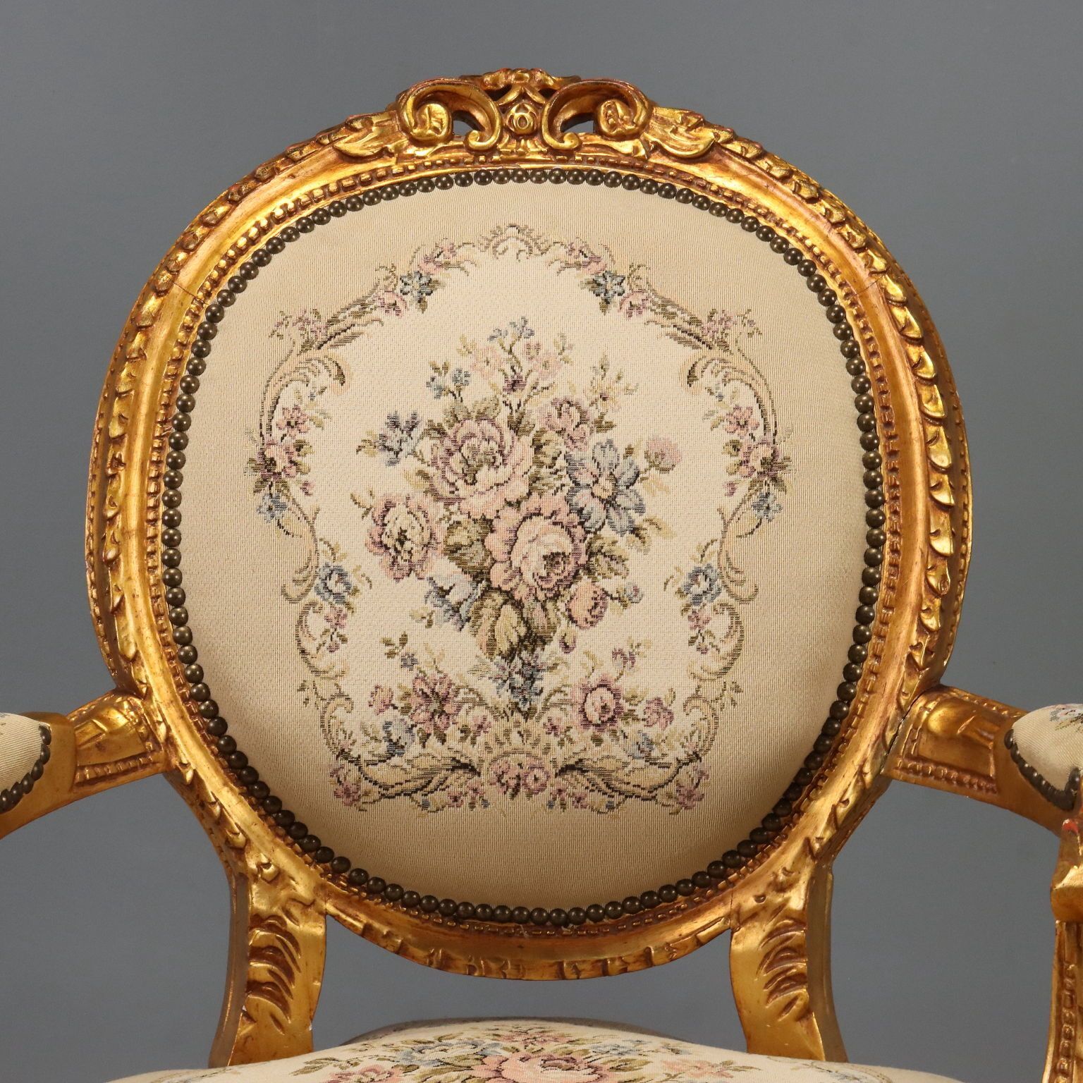 Pair Of Gilt Neoclassical Armchairs photo Furniture