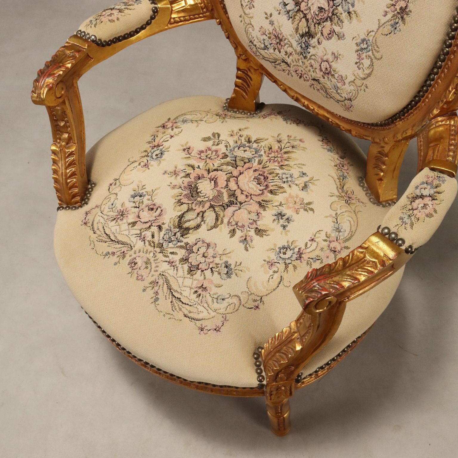 Pair Of Gilt Neoclassical Armchairs photo buy