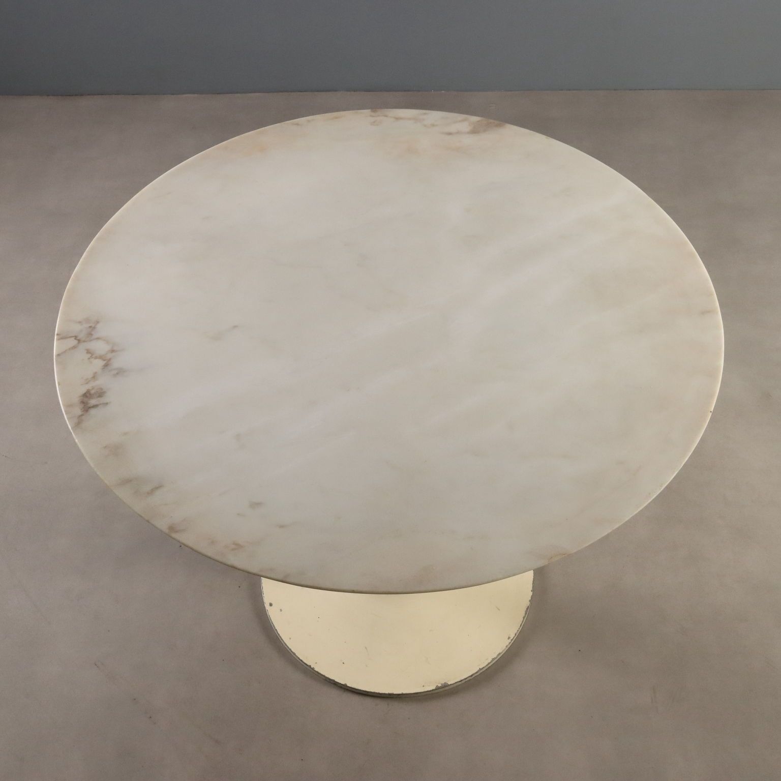 Vintage Table Metal Marble Top Design Italy 1970s photo buy