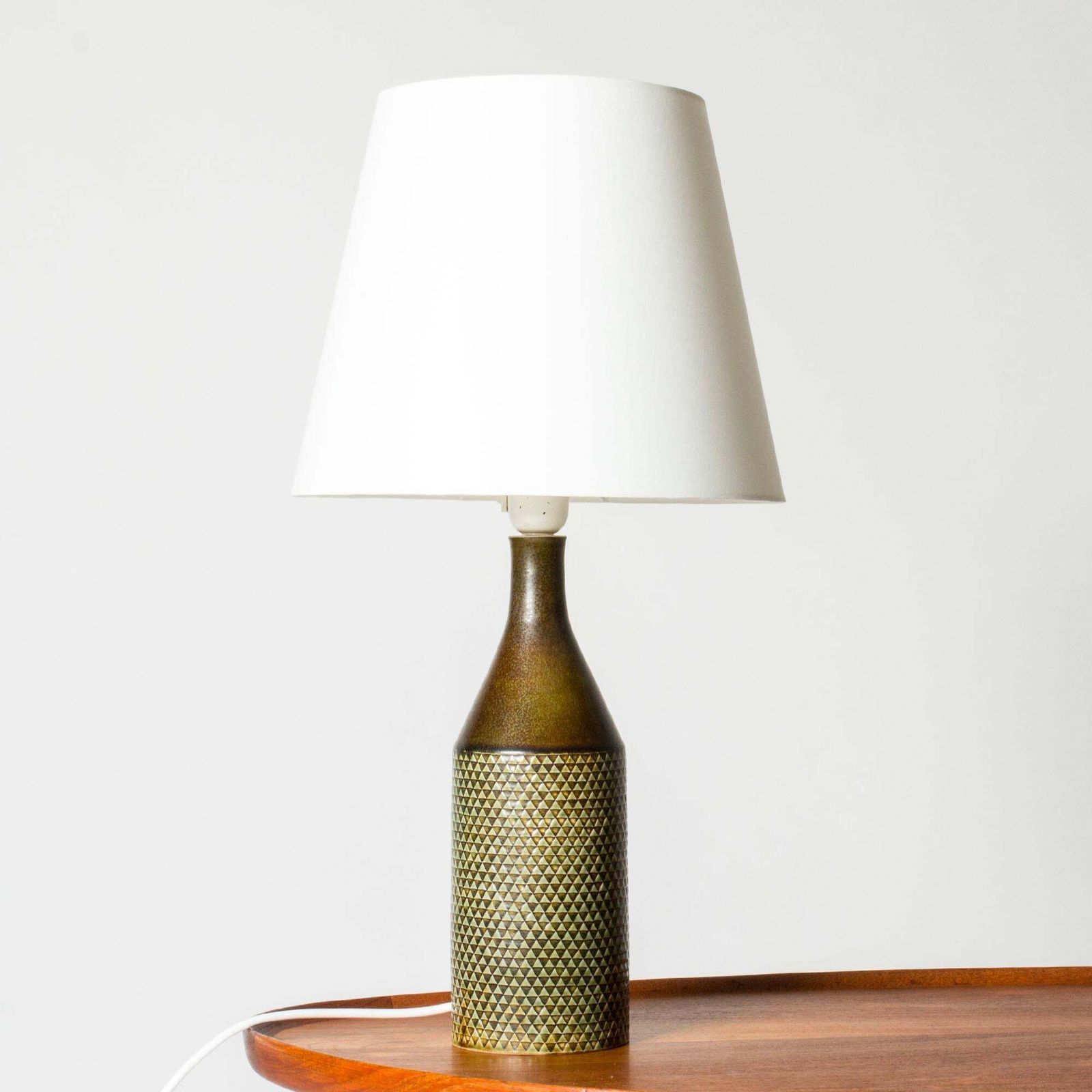Modernistisch mid-century stoneware tafellamp, Stig Lindberg, Gustavsberg, jaren 1950 photo furniture