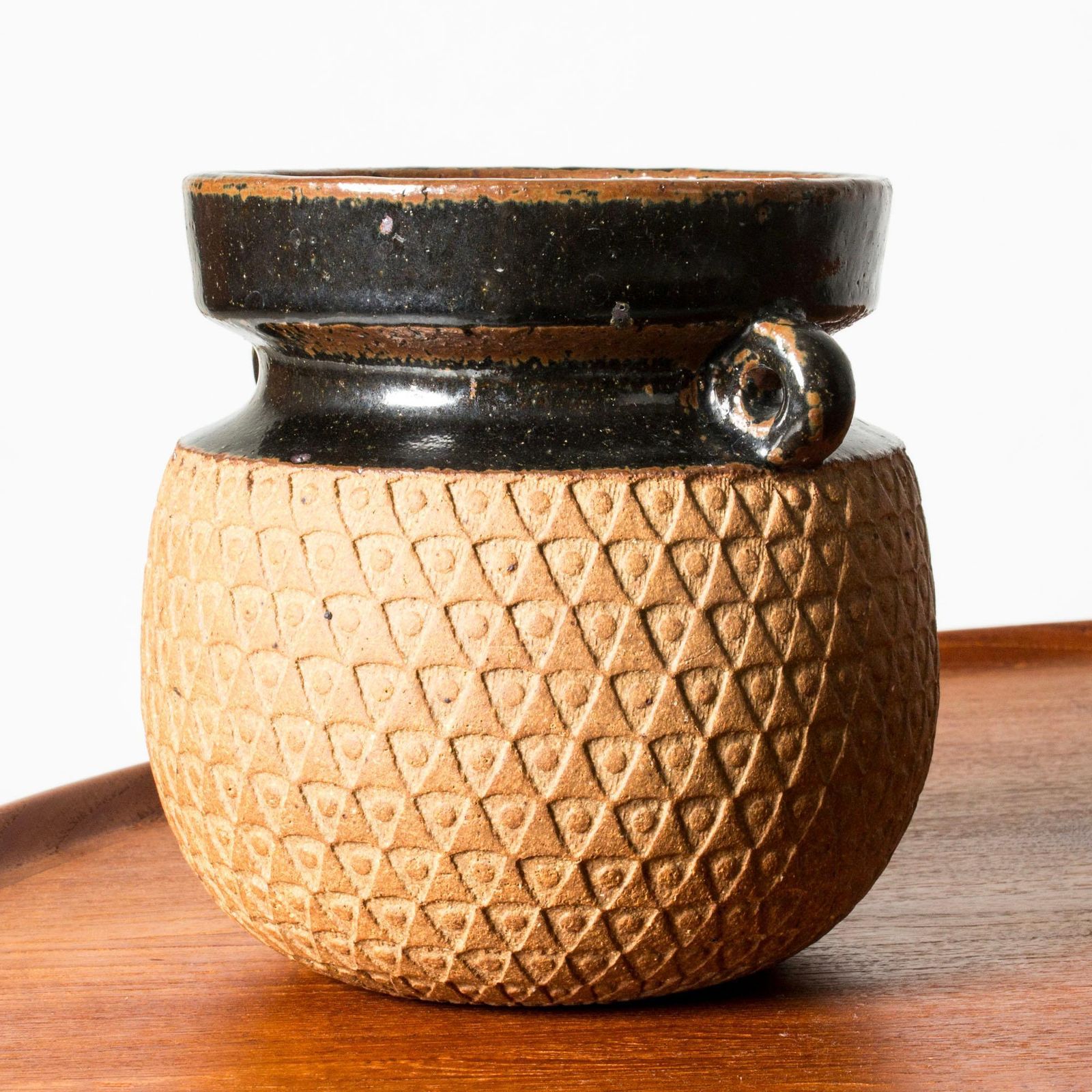 Vase en grès Scandinavian Modern par Stig Lindberg pour Gustavsberg, Suède, années 1960 photo for sale