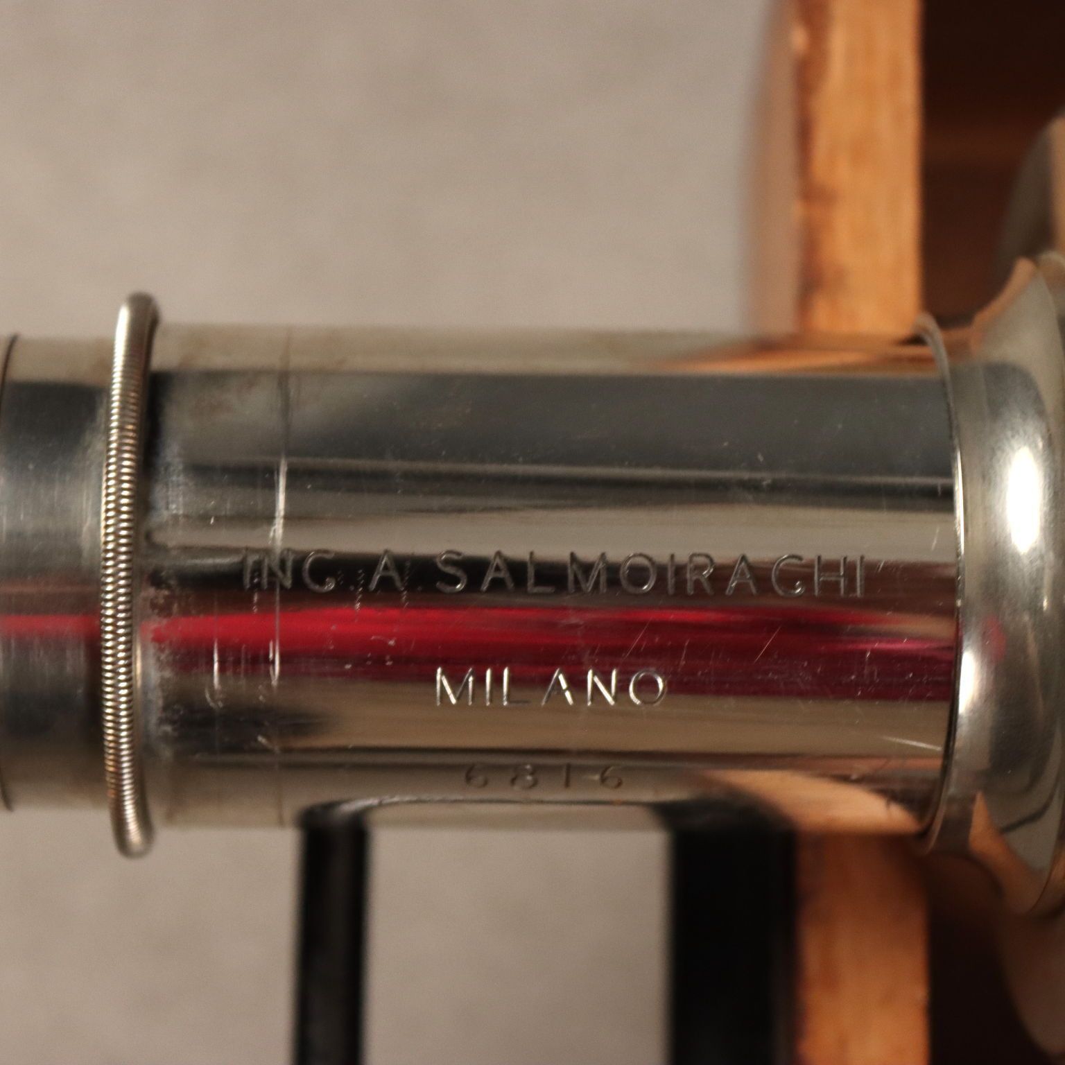 Salmoiraghi Milano Terrestrial Telescope With Wooden Case photo vinterior