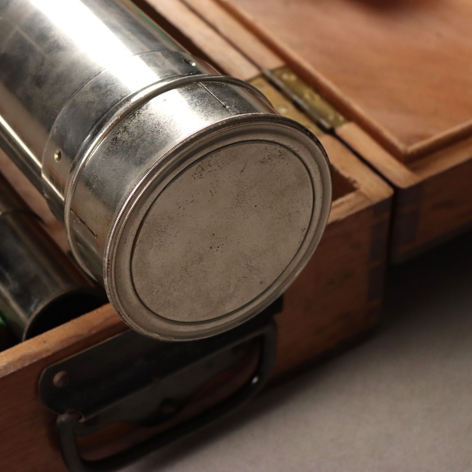 photo for sale Salmoiraghi Milano Terrestrial Telescope With Wooden Case