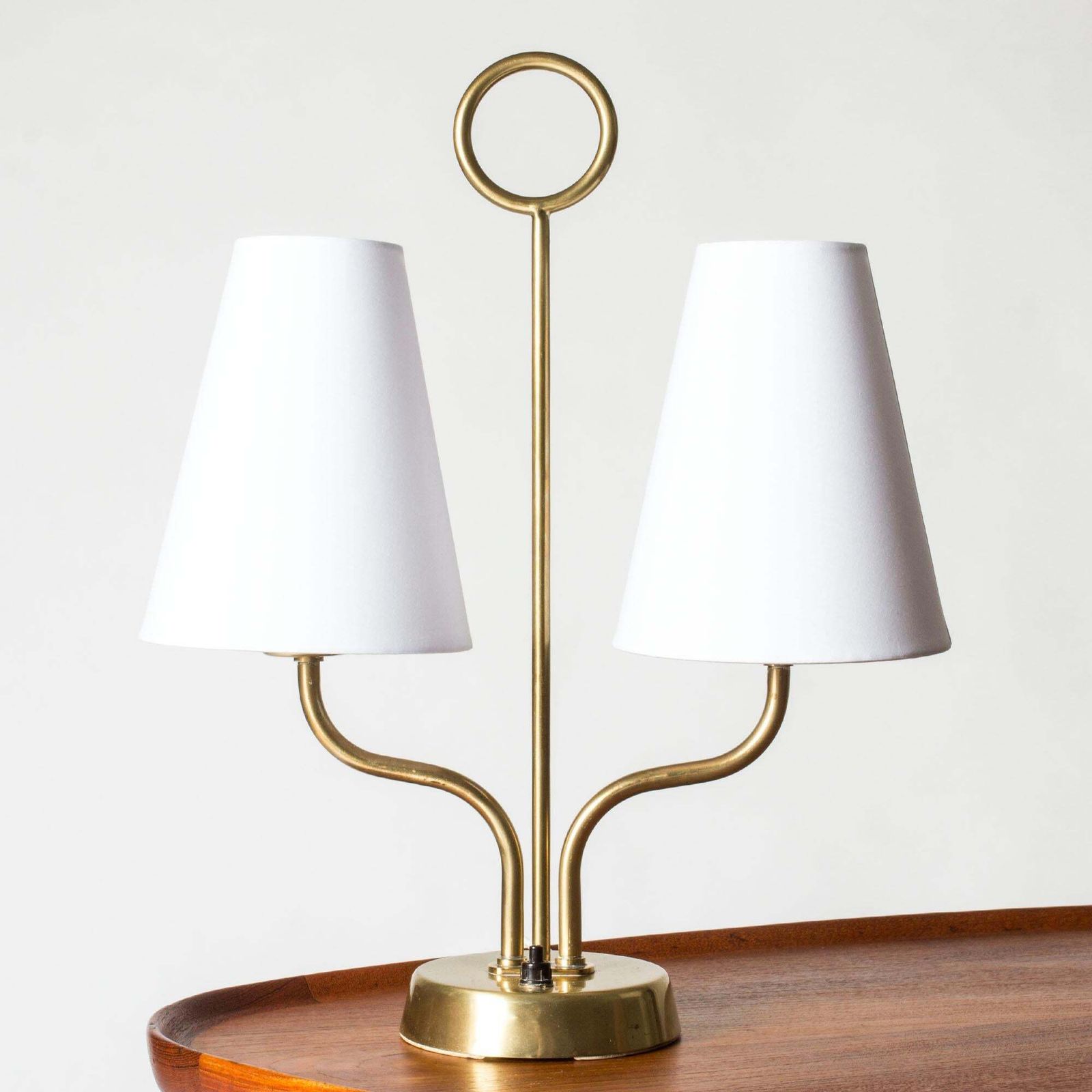 Modernist Table Lamp By Hans Bergström, Ateljé Lyktan, Sweden, 1940s photo furniture