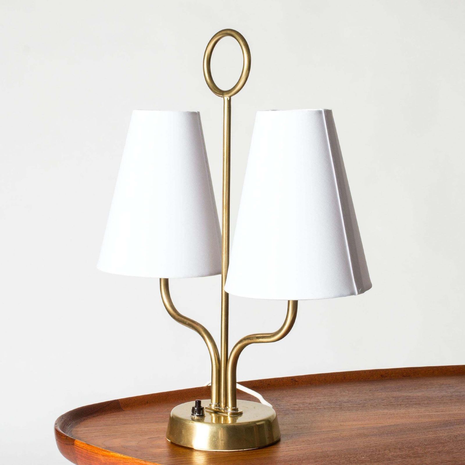 Lampe de table moderniste par Hans Bergström, Ateljé Lyktan, Suède, années 1940 photo for sale