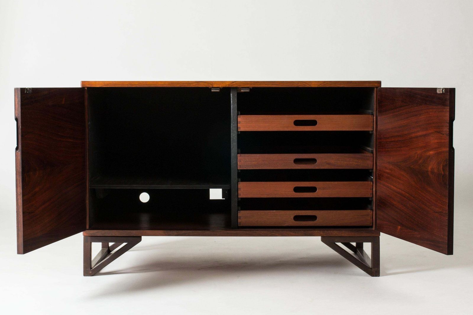 Pair Of Danish Midcentury Rosewood Sideboards By Svend Langkilde, 1960s photo vintage