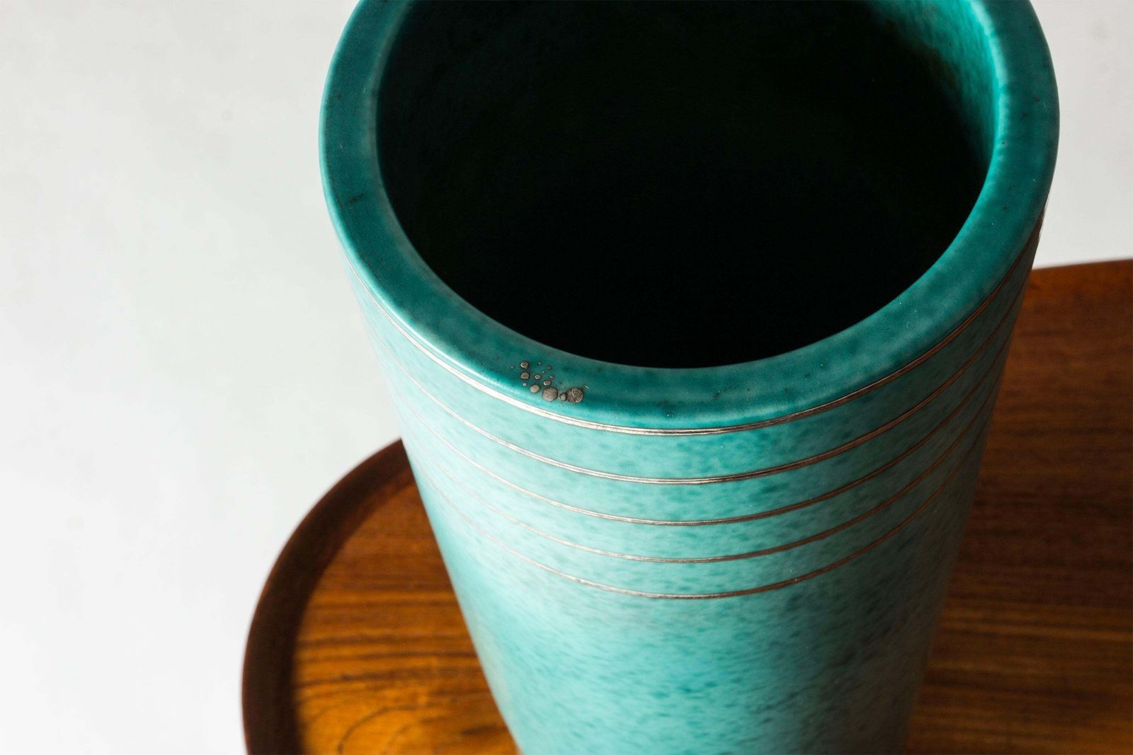 Vase en grès « Argenta » mid-century par Wilhelm Kåge, Gustavsberg, Suède, années 1940 photo 4582.0