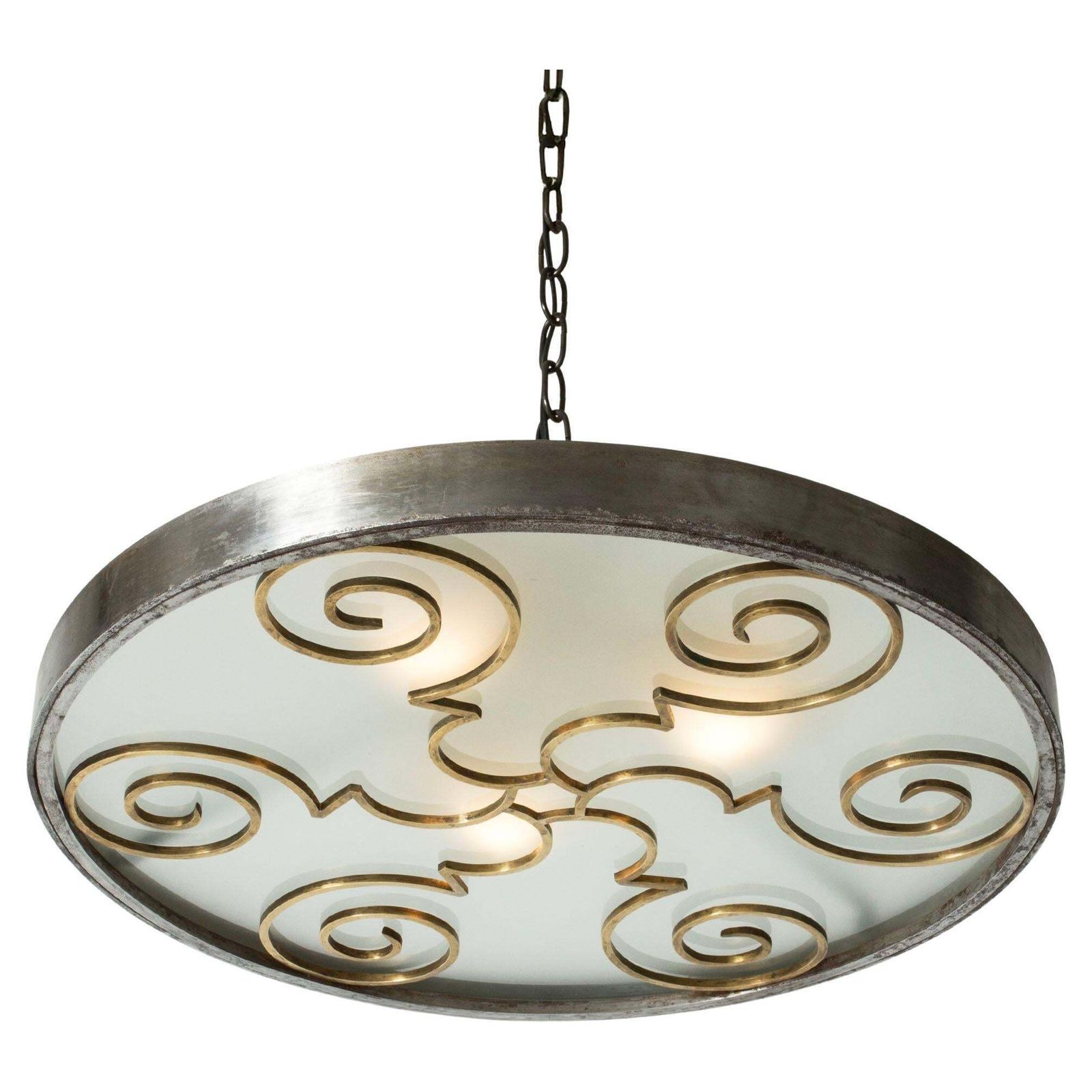 Plafonnier Swedish Grace par Lars Holmström, Suède, années 1930