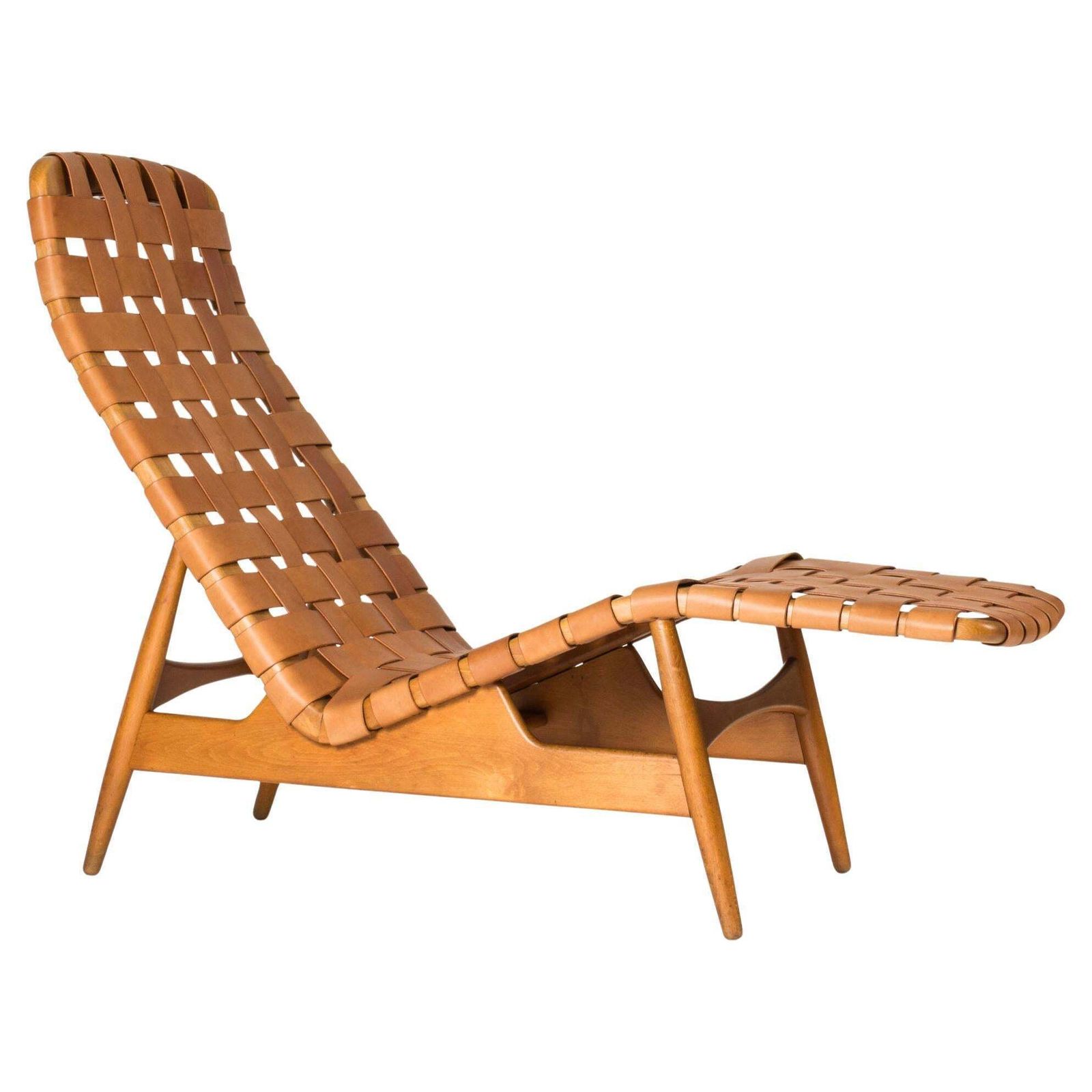Méridienne mid-century modern en cuir, par Arne Vodder, Danemark, années 1950