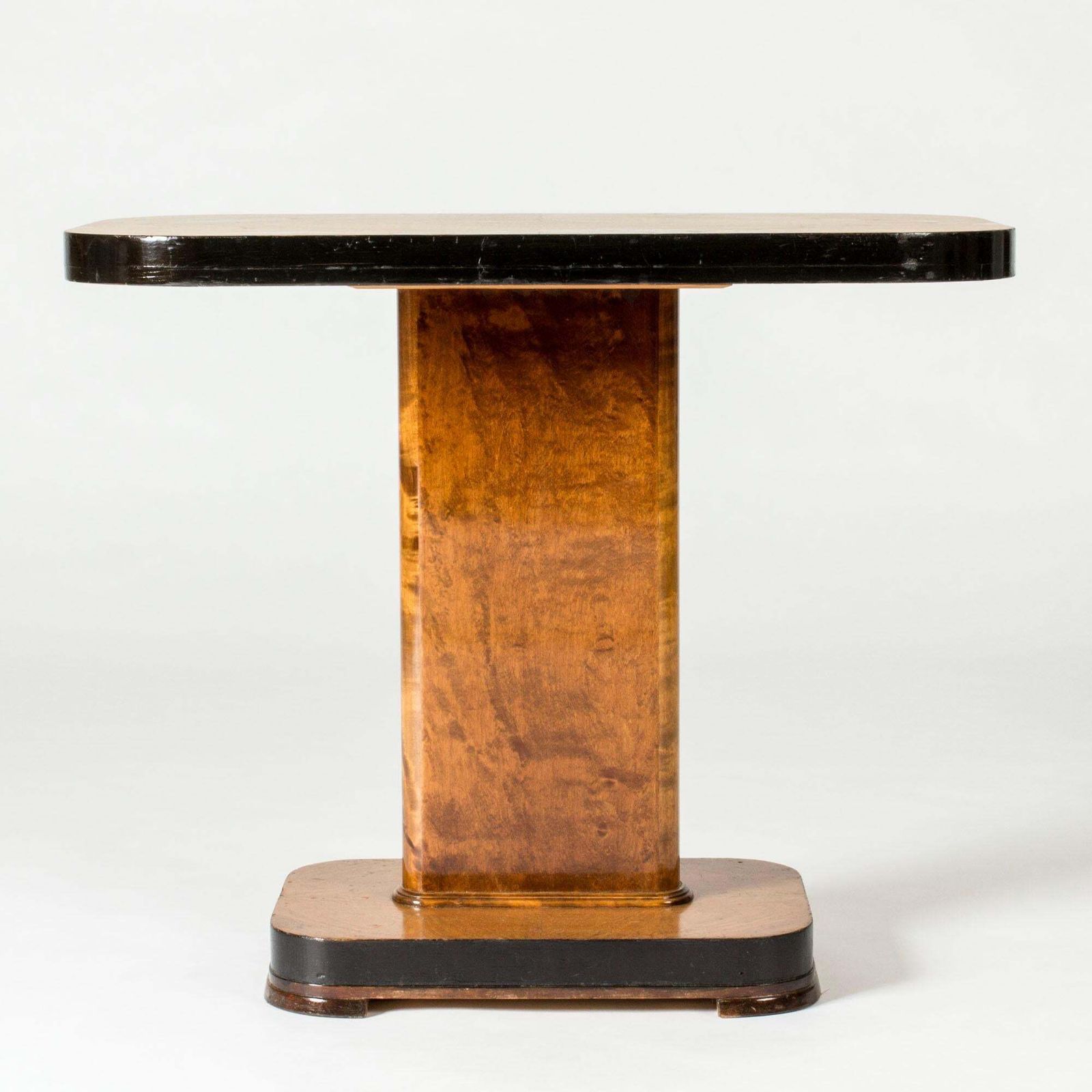 Console suédoise Modern en orme, bords noirs, design années 1930 photo furniture
