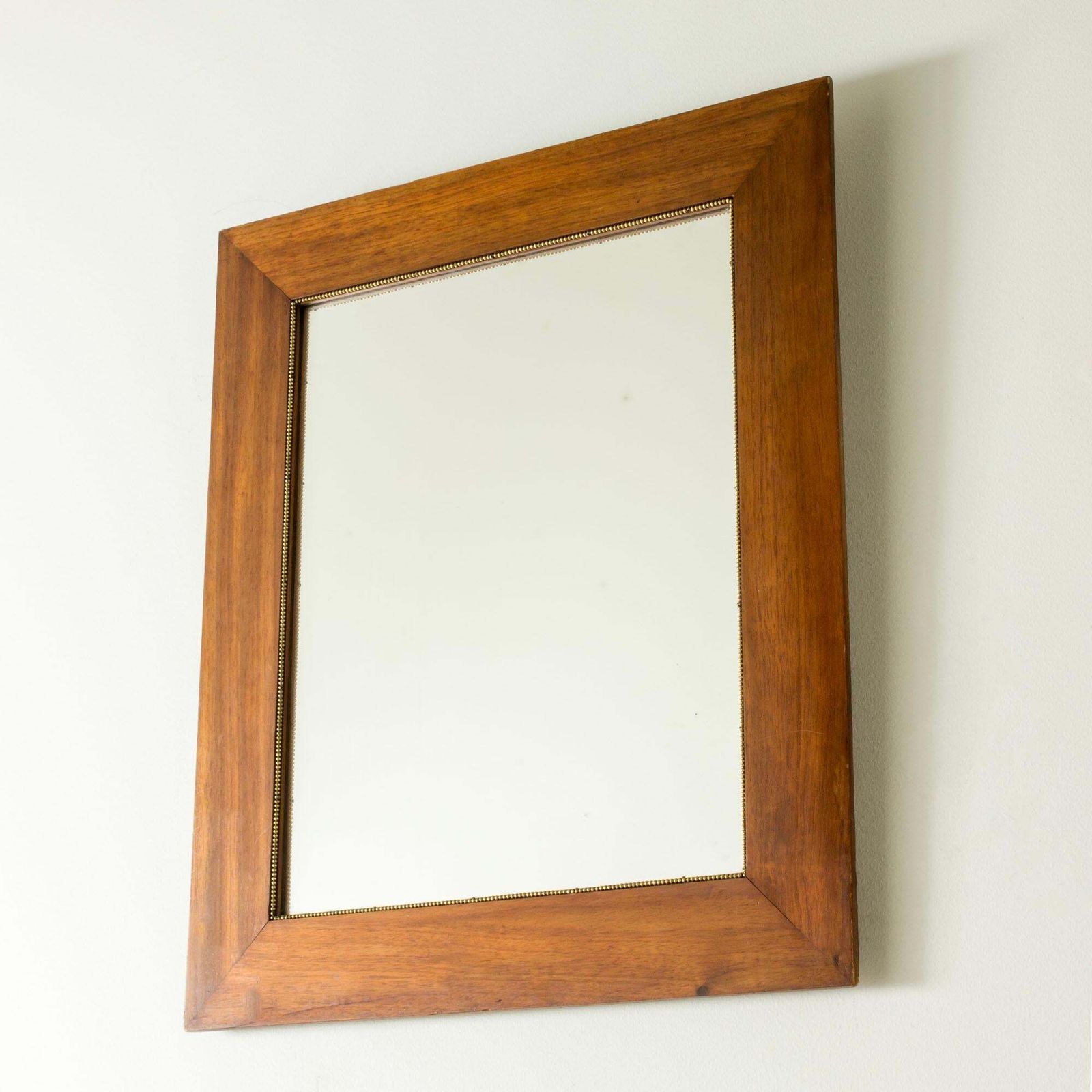 Miroir mural mid-century modern en bois, Suède, années 1950 photo for sale