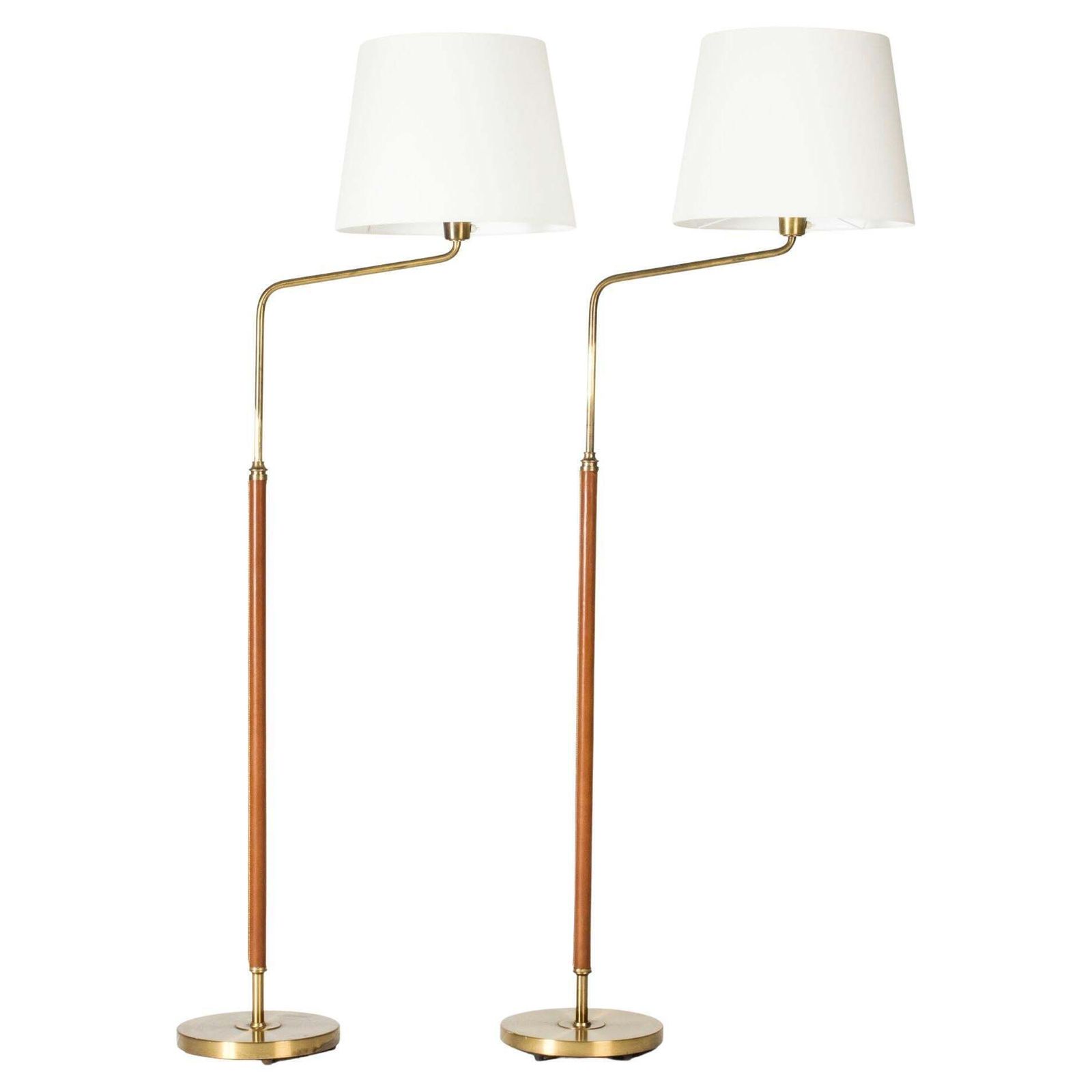 Lampadaires mid-century modern par Bertil Brisborg, NK, Suède, années 1940