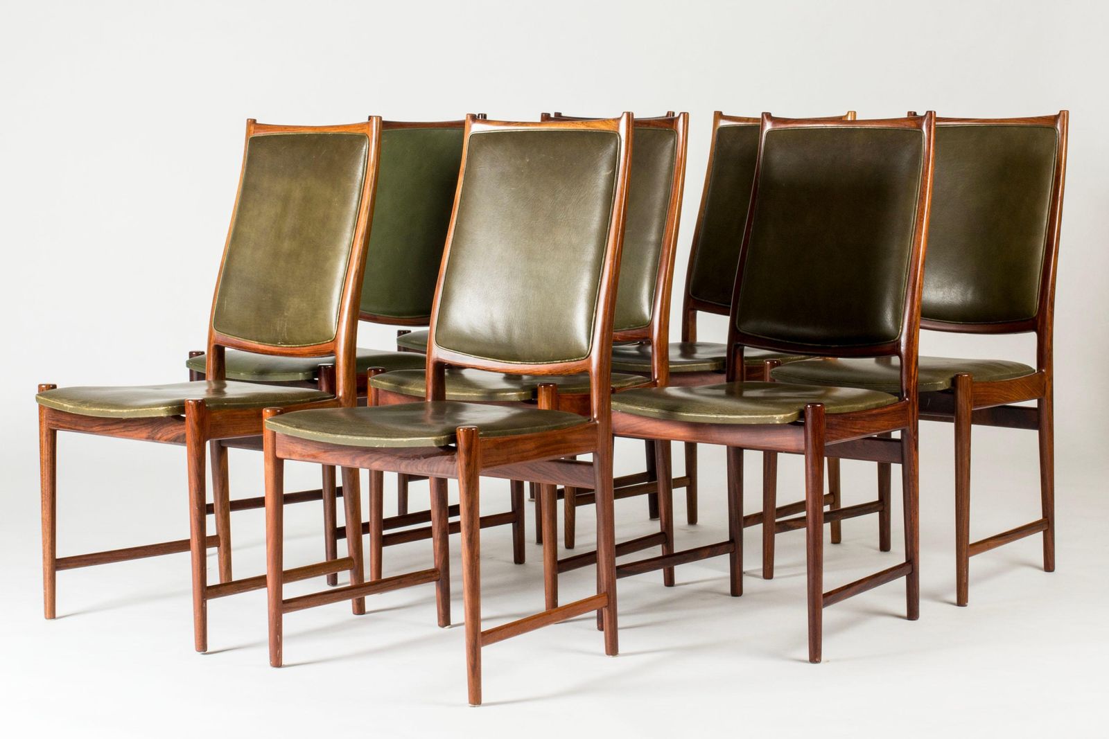 11132.0 Midcentury Dining Chairs, Torbjørn Afdal, Bruksbo, Norway, 1960s, Set Of Eight photo