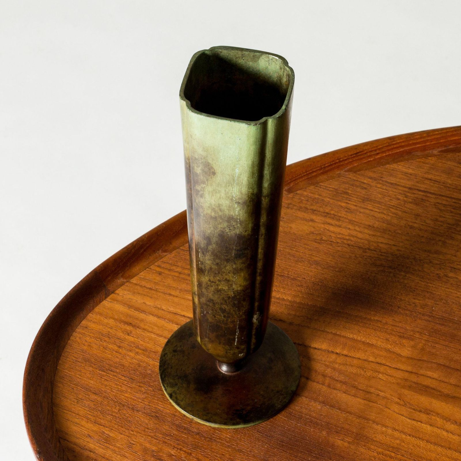 Vintage Mid Century Patinated Bronze Vase, Gab, Sweden, 1930s photo furniture