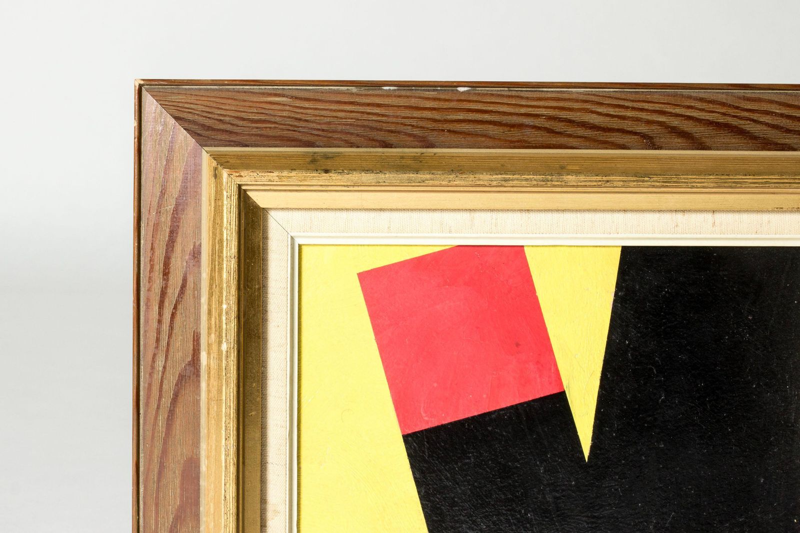 Peinture à l'huile scandinave moderne, motif béton, années 1950 photo furniture