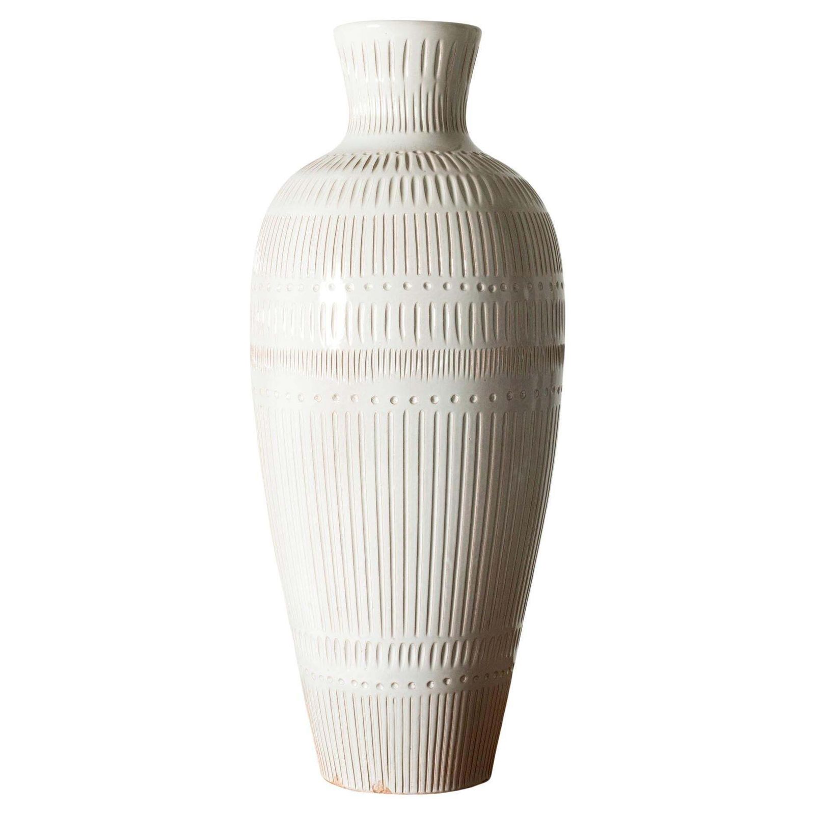 Vase en faïence mid-century par Anna Lisa Thomson, Uppsala Ekeby, Suède, années 1940