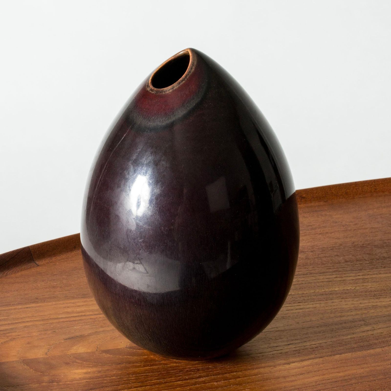 Midcentury Stoneware "Gnurgla" Vase By Stig Lindberg, Gustavsberg, Sweden, 1950s photo furniture