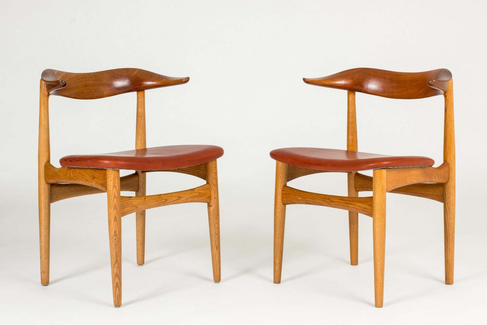 12 "Cowhorn" Dining Chairs By Knud Færch For Slagelse Møbelværk, Denmark, 1950s photo furniture