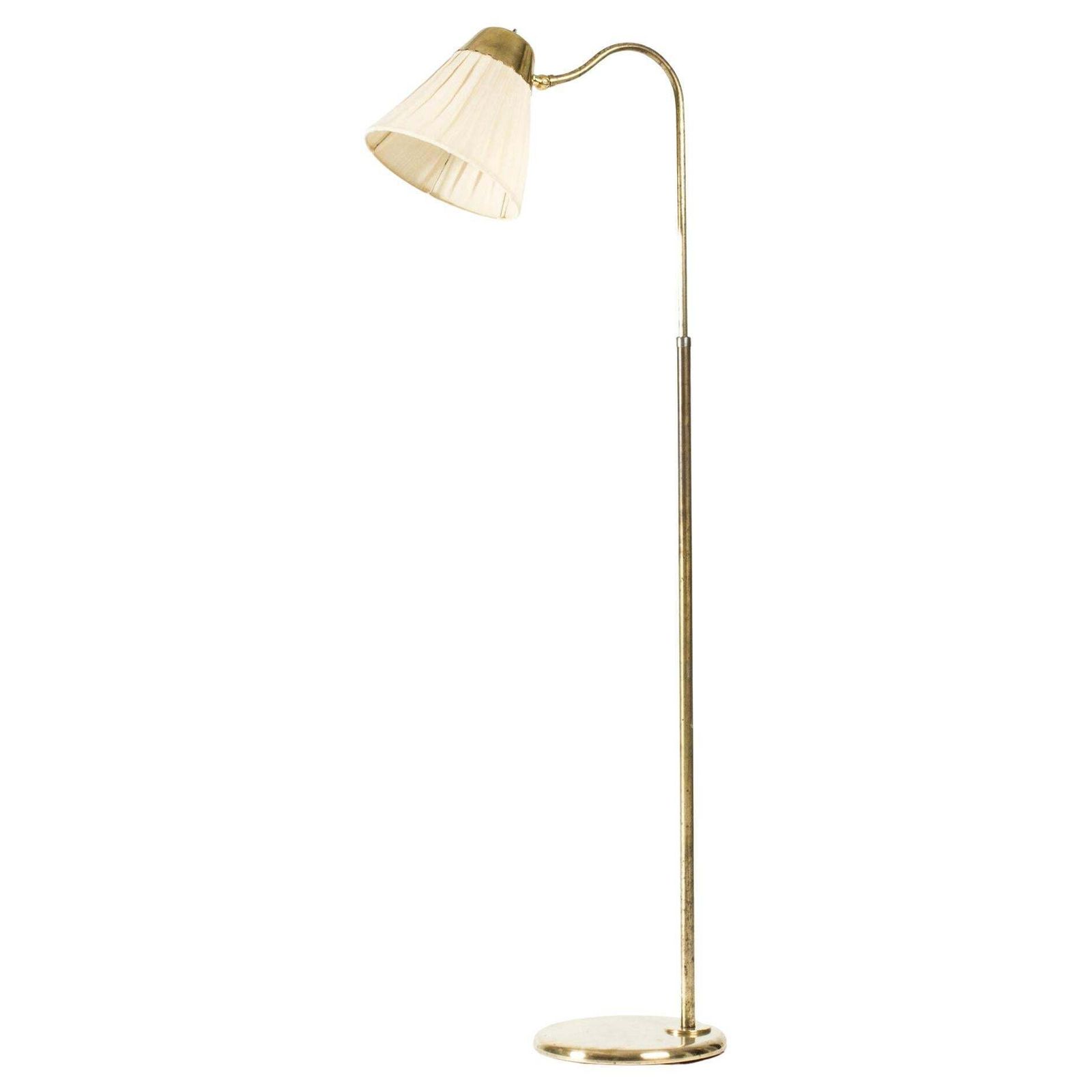 Mid-Century Modern Messing Vloerlamp van Böhlmarks, Zweden, jaren 1940