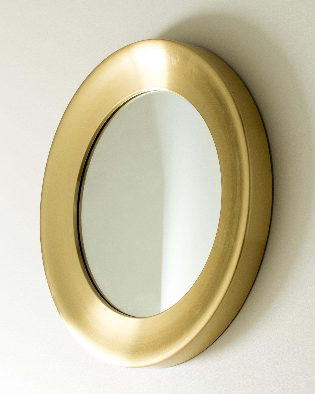 Miroir mural scandinave vintage en laiton, Glasmäster, Suède, années 1960 photo for sale