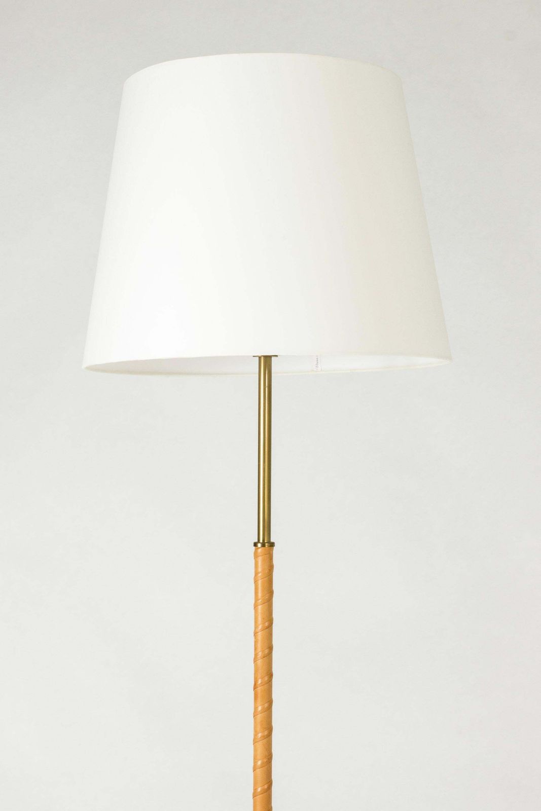 Mid Century Modern Brass Floor Lamp From Böhlmarks, Sweden, 1940s photo furniture