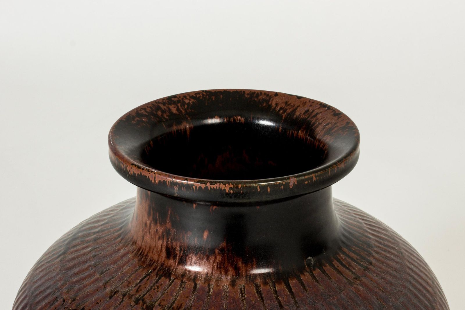 Vase de sol mid-century en grès par Stig Lindberg, Gustavsberg, Suède, années 1960 photo 4942.0