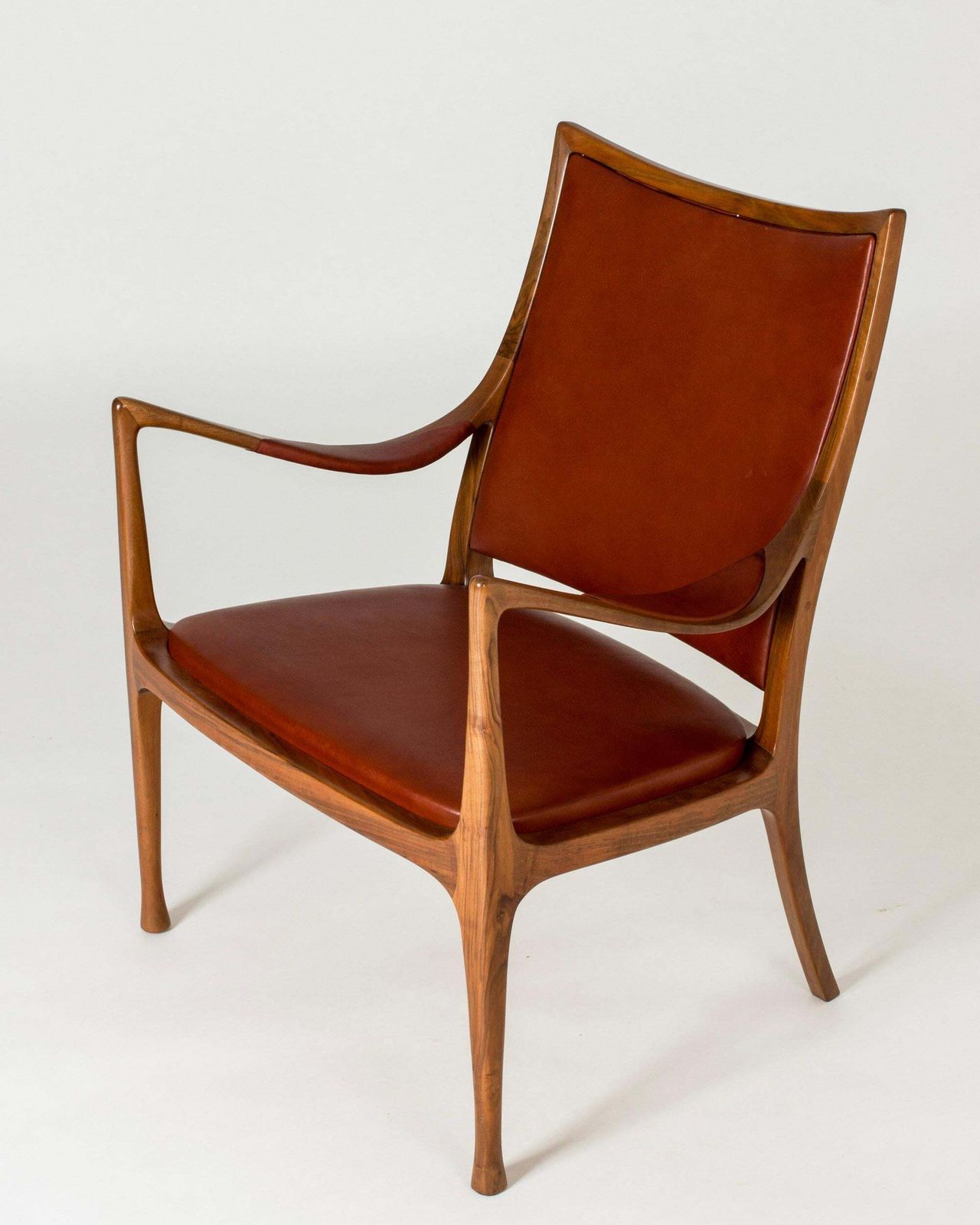 Fauteuils de salon scandinaves modernes par Hans Asplund, NK, Suède, 1955 photo vintage