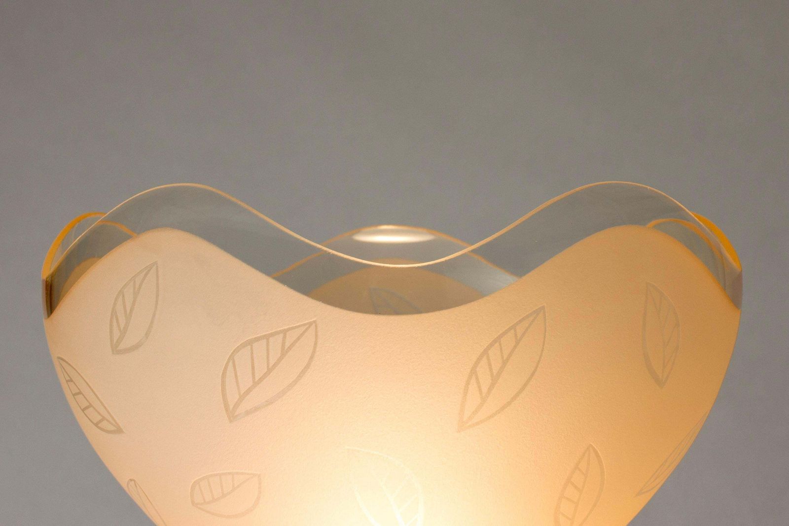Lampadaire Swedish Grace, laiton et verre, Orrefors, Suède, années 1940 photo vinterior