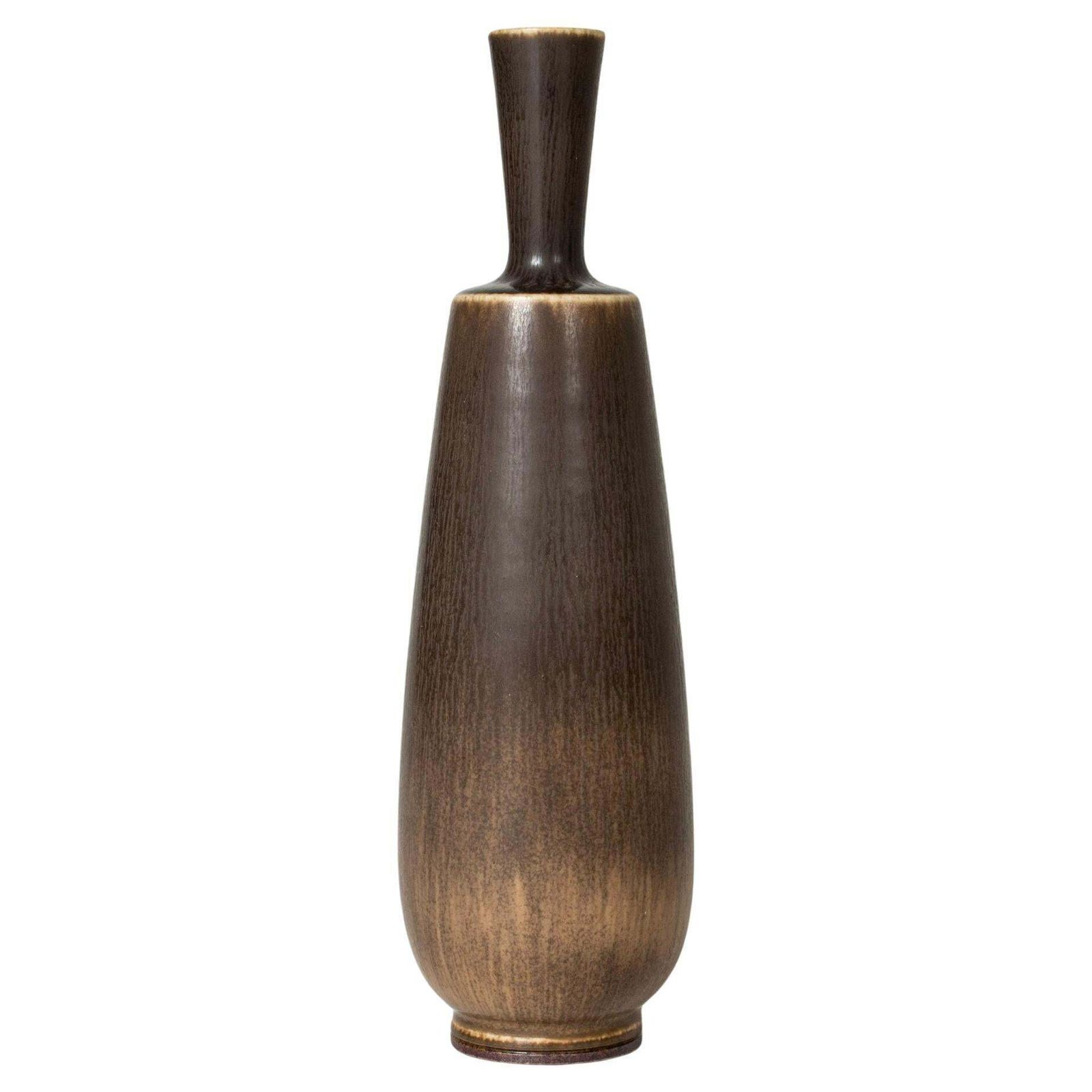 Vase en grès mid-century par Berndt Friberg, Gustavsberg, Suède, 1960