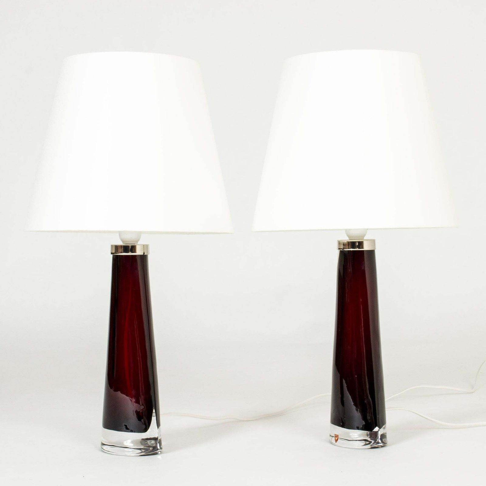 Mid-century glazen tafellampen van Carl Fagerlund, Orrefors, Zweden, jaren 1960 photo for sale