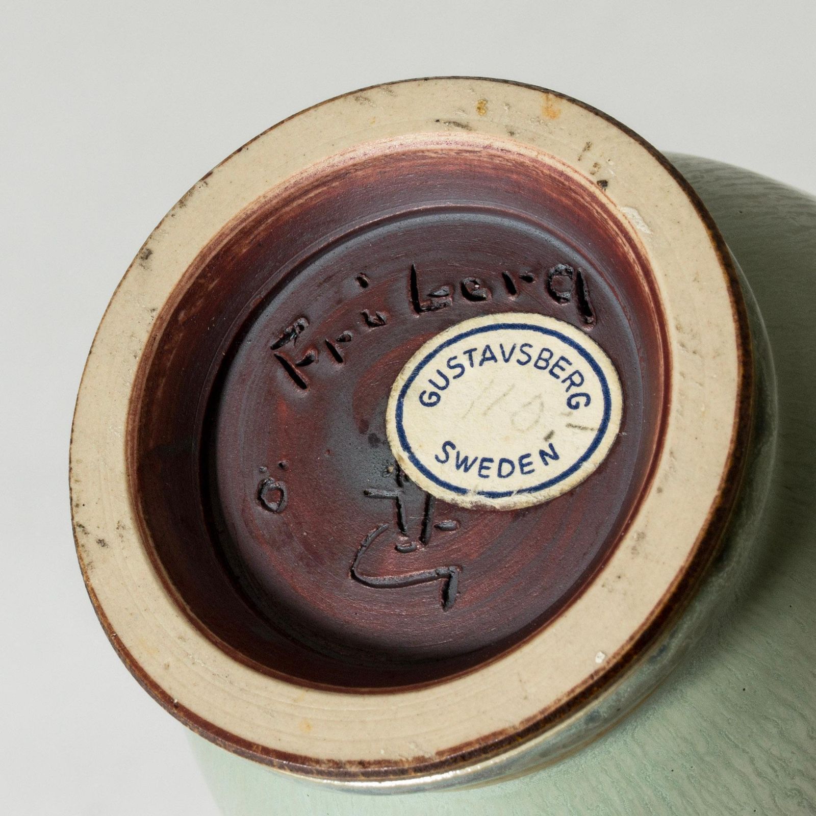 Midcentury steengoed vaas van Berndt Friberg, Gustavsberg, Zweden, 1958 photo buy
