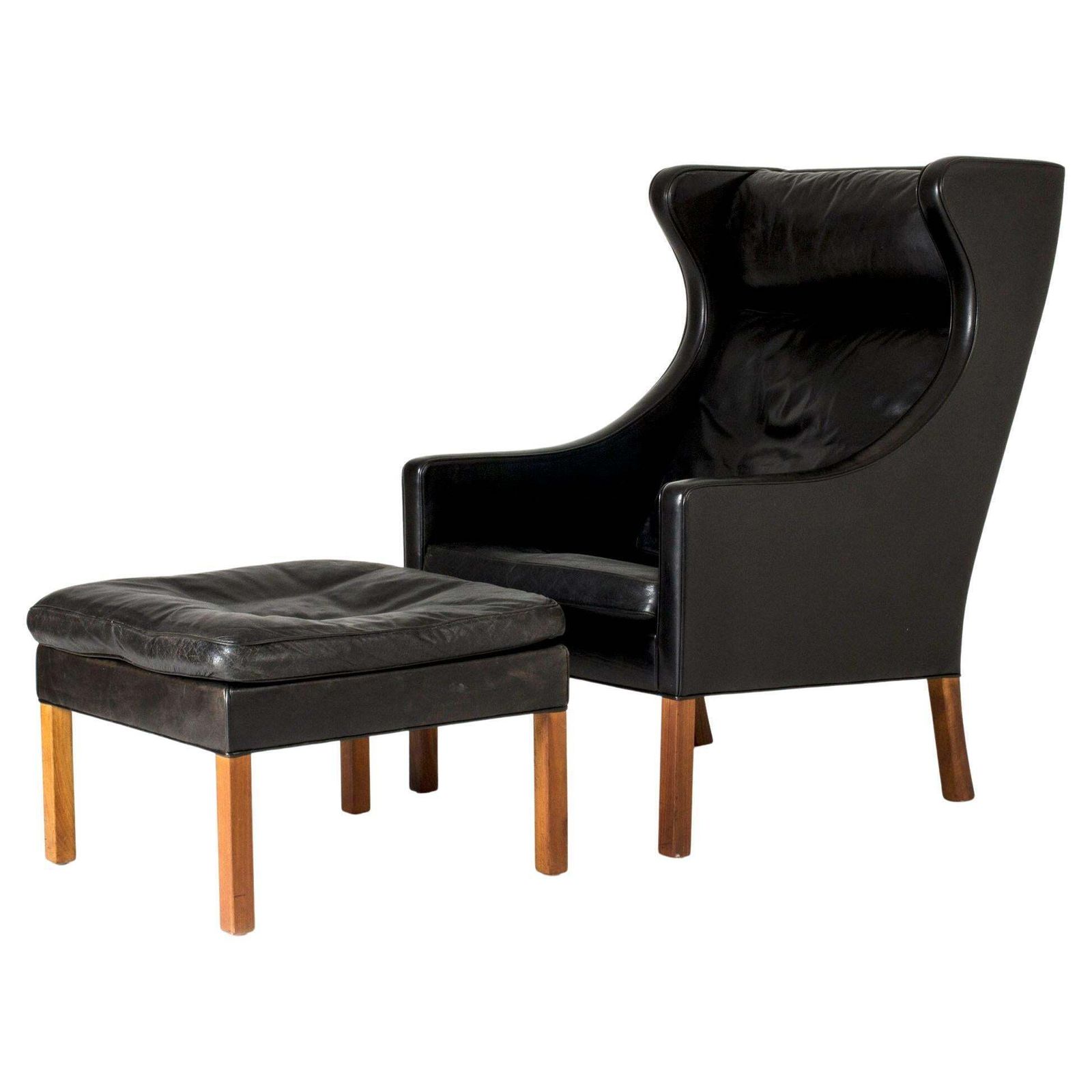 Fauteuil « 2204 » avec ottoman, par Børge Mogensen, années 1960